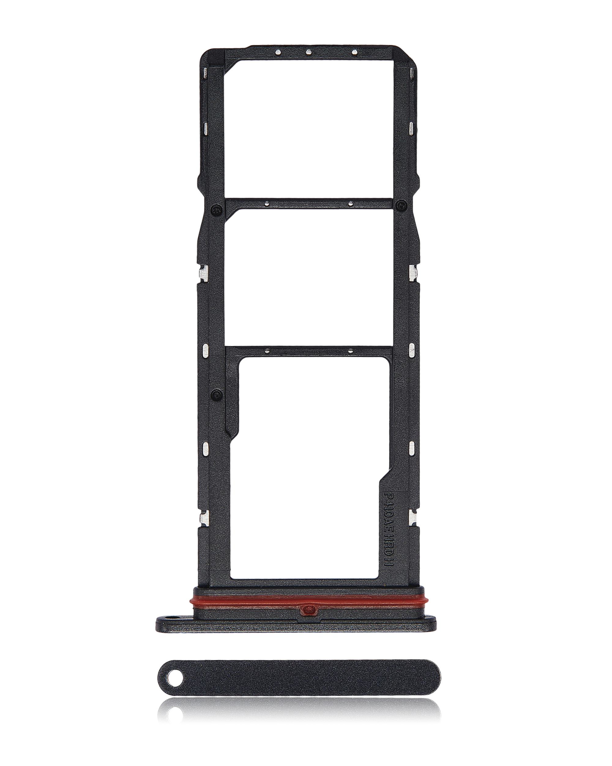 Dual Sim Card Tray Compatible For Motorola Moto G22 (Xt2231 / 2022) (Cosmic Black)