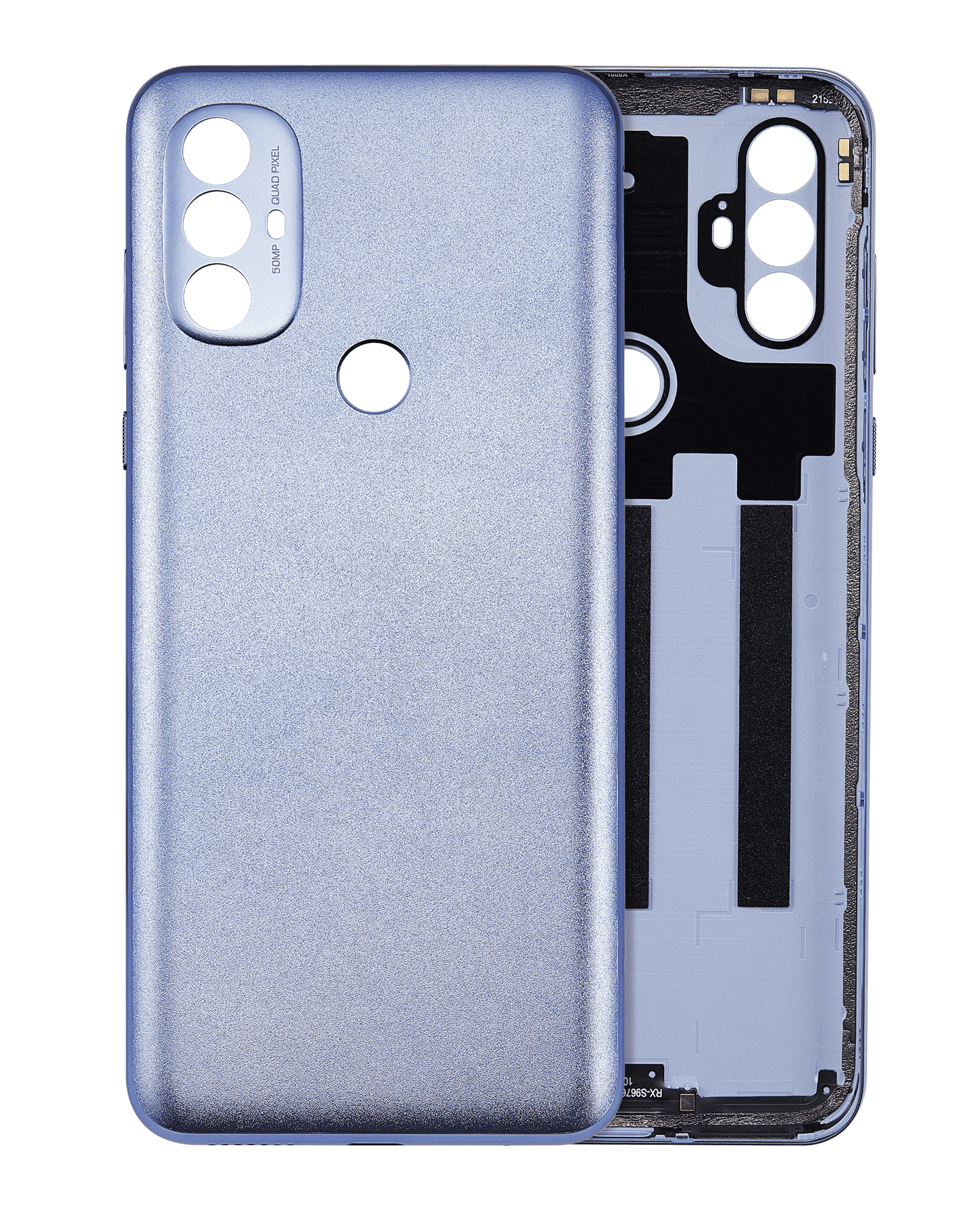 Back Cover Glass Compatible For Motorola Moto G Power (Xt2165 / 2022) (Aftermarket Plus) (Opal Silver)