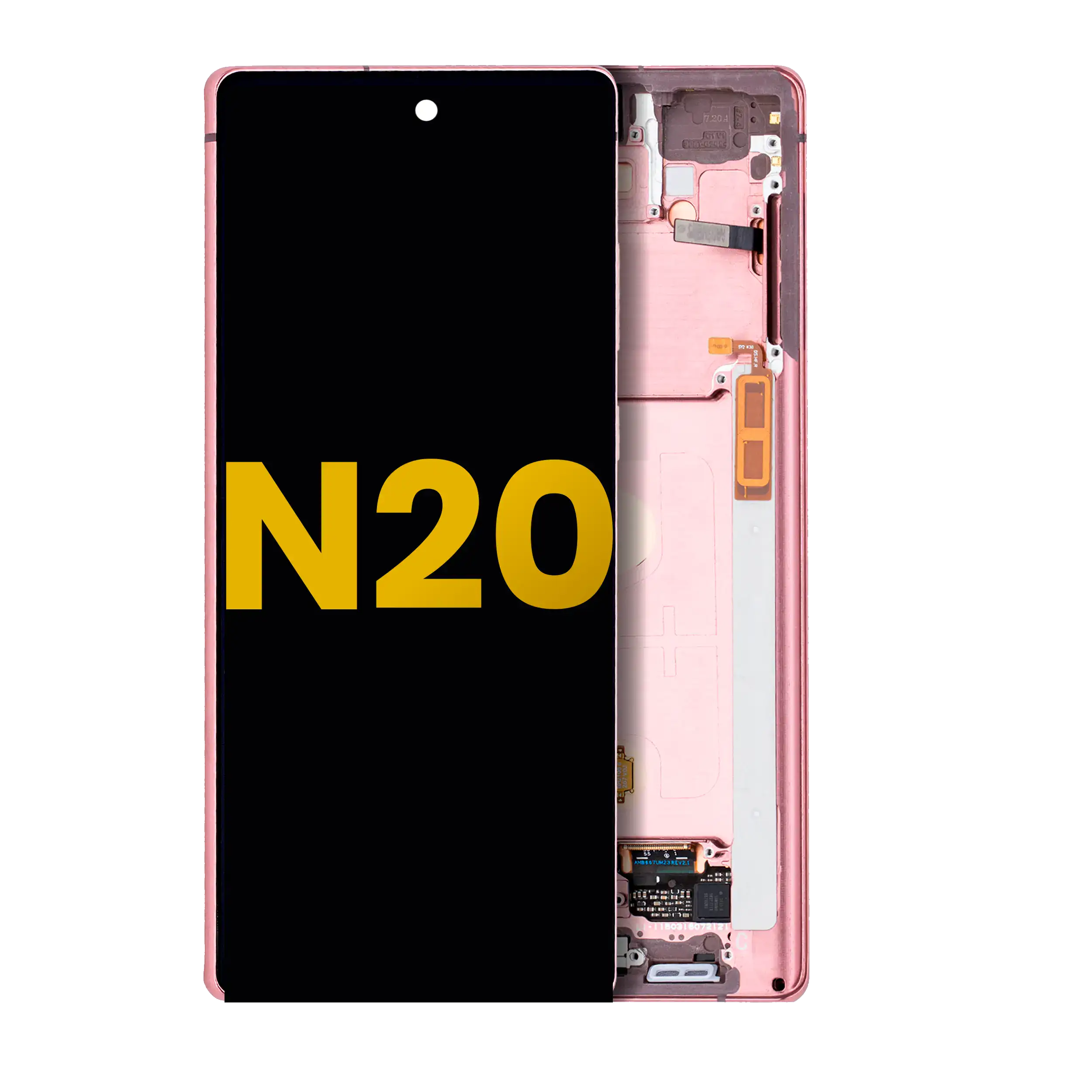 Oled Assembly With Frame Compatible For Samsung Galaxy Note 20 5G (Refurbished) (Mystic Bronze)