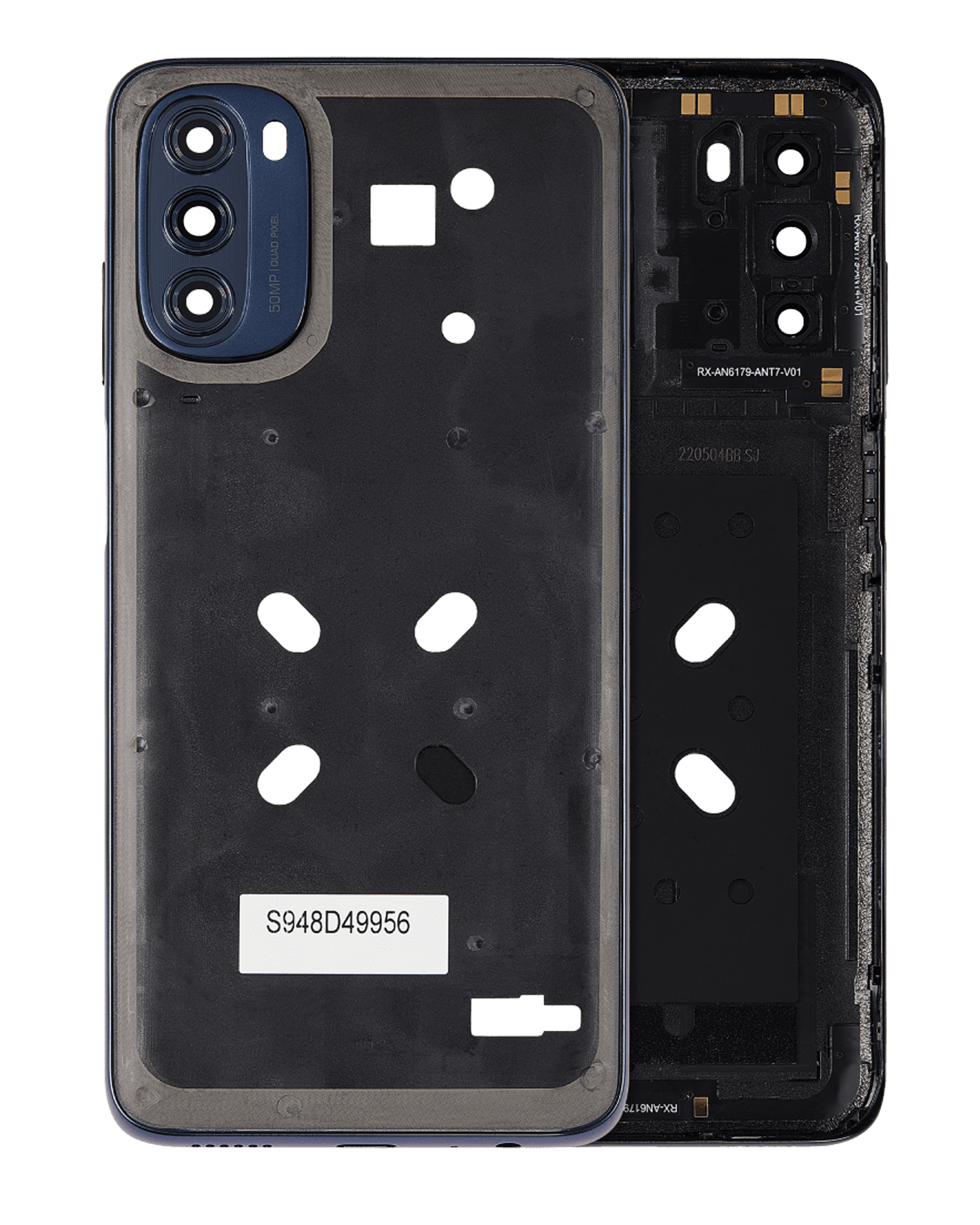 Mid-Frame Housing With Camera Lens Compatible For Motorola Moto G 5G (Xt2213 / 2022) (Moonlight Gray)