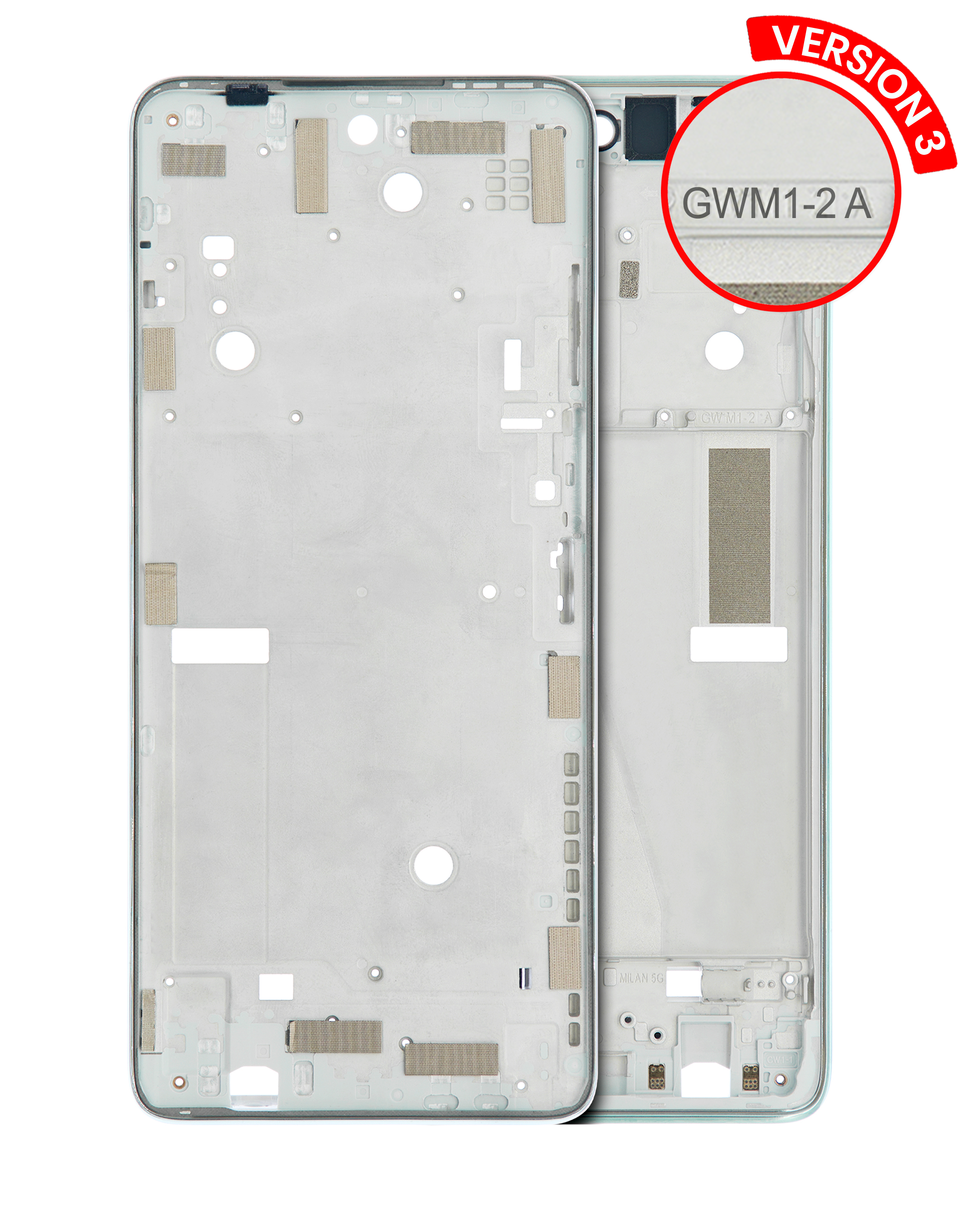 Mid-Frame Housing Compatible For Motorola Moto G Stylus 5G (Xt2215 / 2022) (Version: 3) (Seafoam Green)