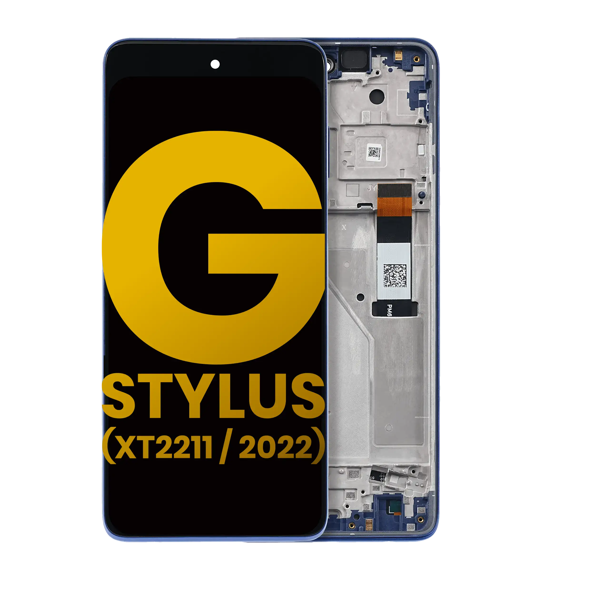 Lcd Assembly With Frame Compatible For Motorola Moto G Stylus 4G (Xt2211 / 2022) (Refurbished) (Twilight Blue)