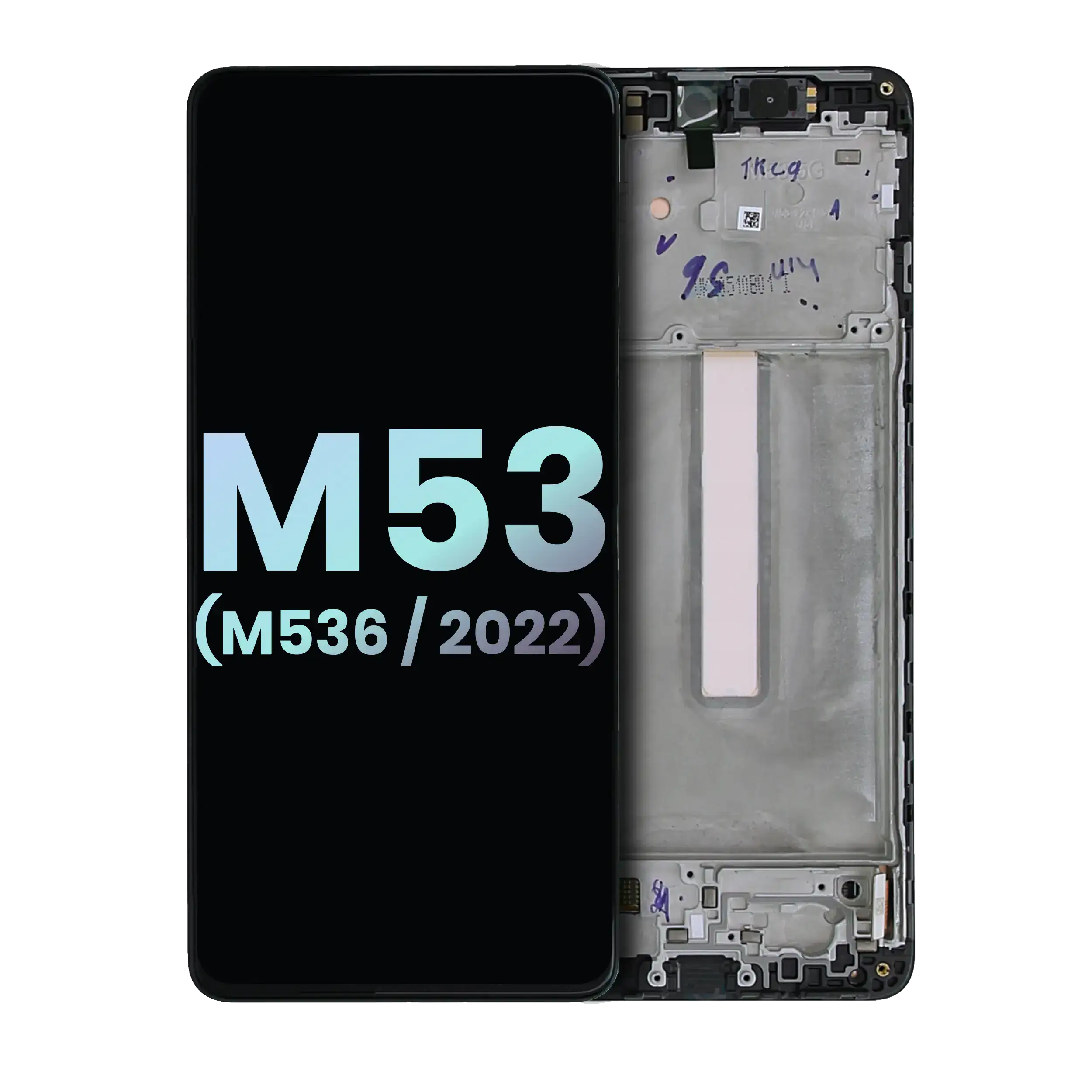Oled Assembly With Frame Compatible For Samsung Galaxy M53 5G (M536 / 2022) (Service Pack) (All Colors)