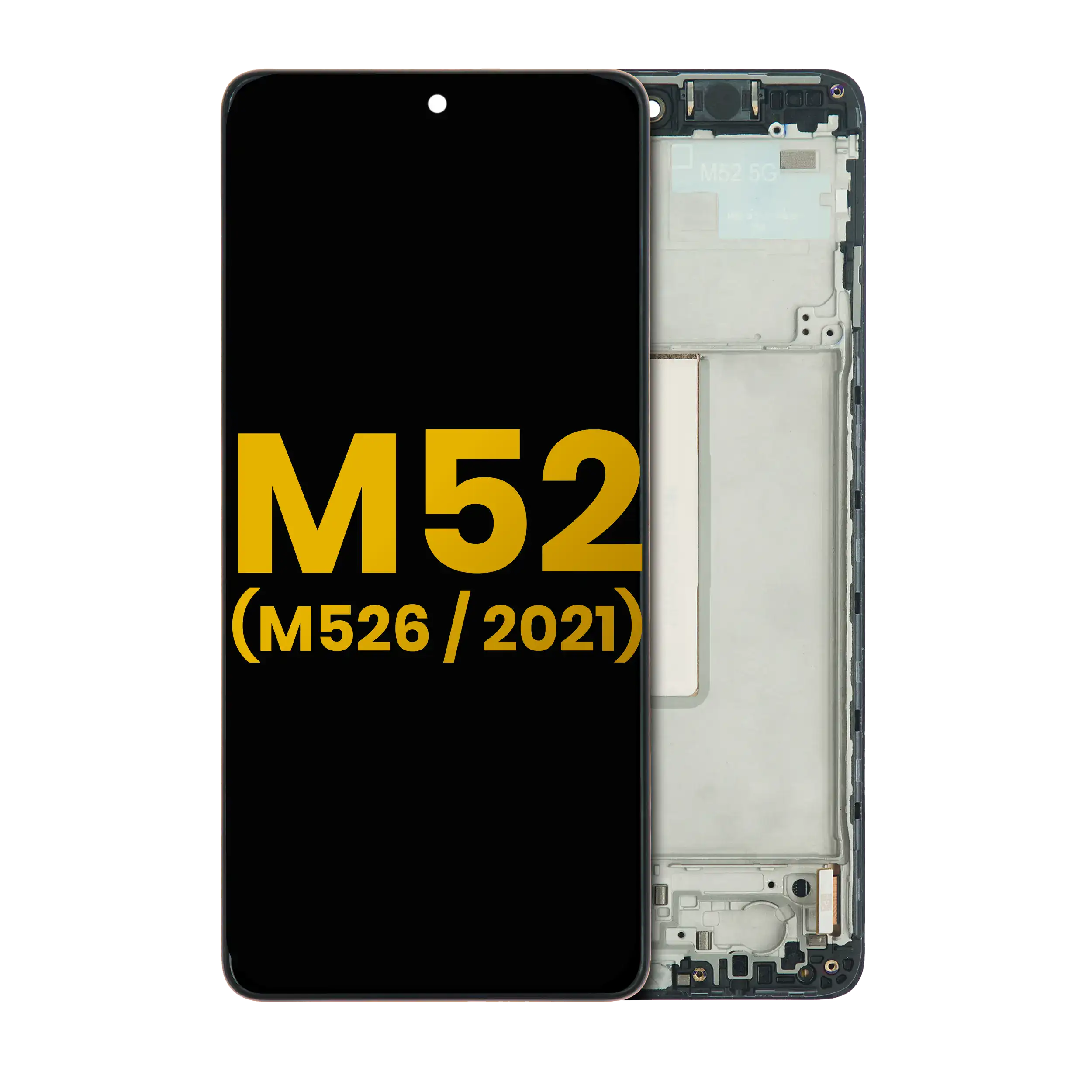 Oled Assembly With Frame Compatible For Samsung Galaxy M52 5G (M526 / 2021) (Refurbished) (All Colors)