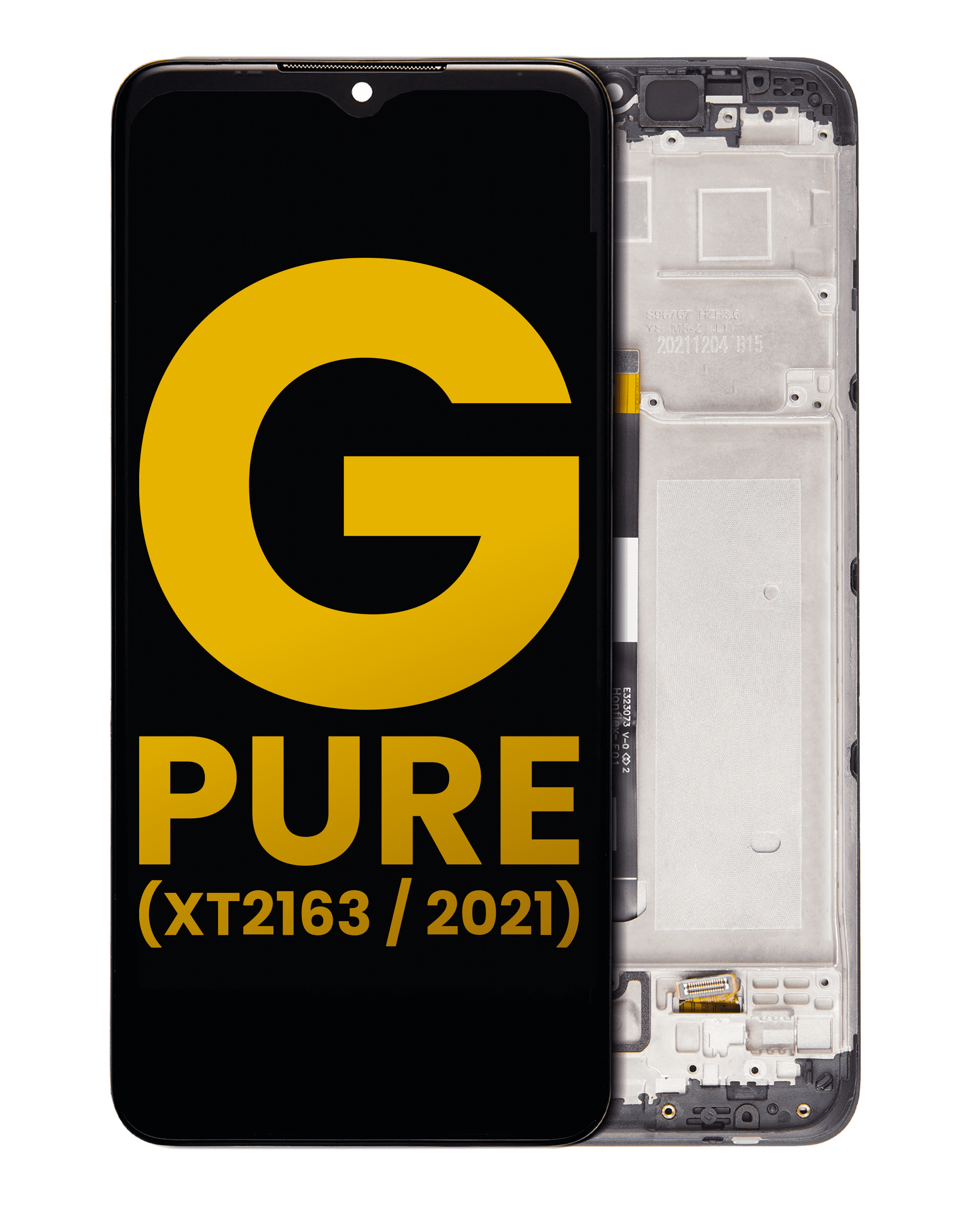 Lcd Assembly With Frame Compatible For Motorola Moto G Pure (Xt2163 / 2021) (Refurbished) (All Colors)