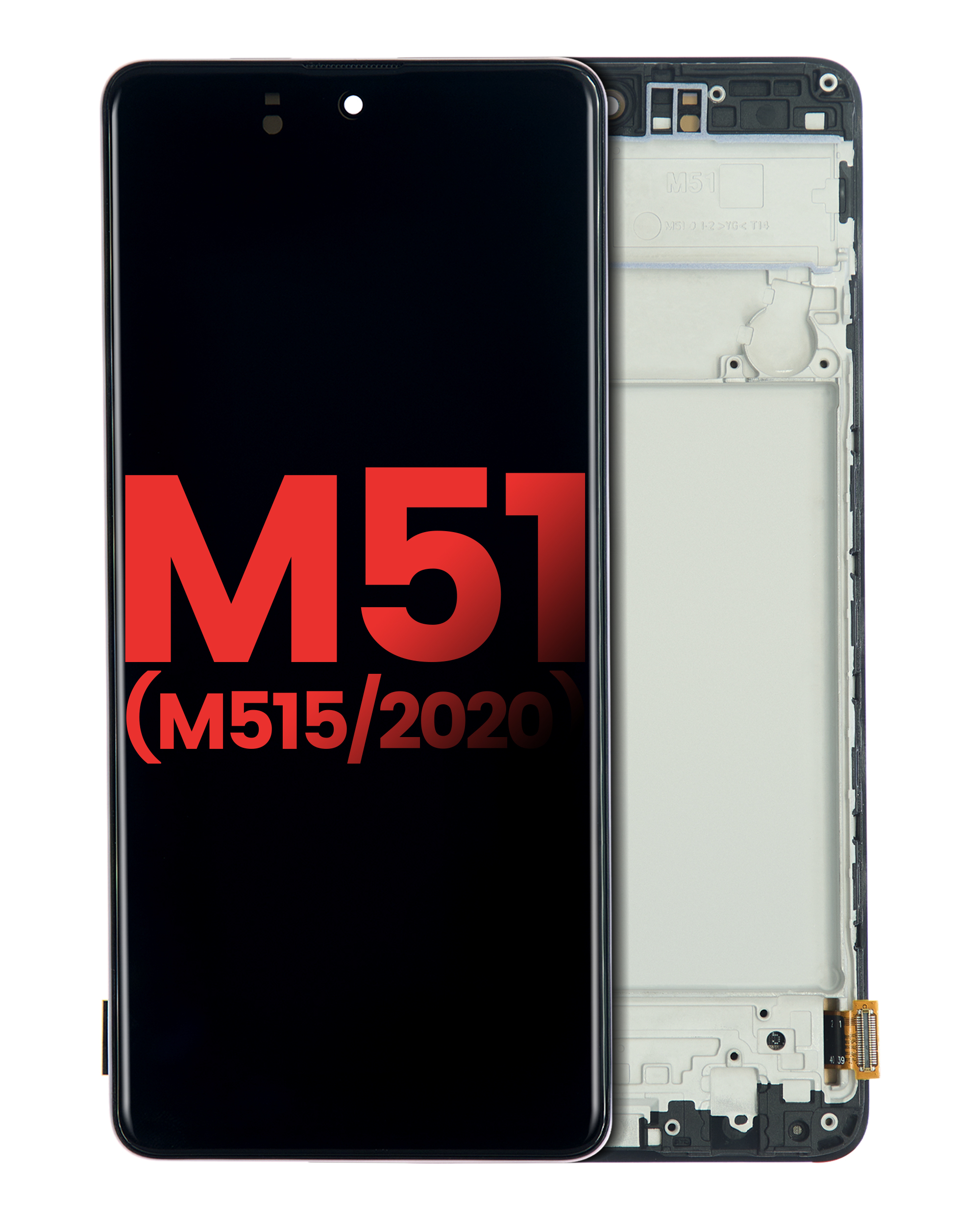Oled Assembly With Frame Compatible For Samsung Galaxy M51 (M515 / 2020) (Aftermarket Plus) (Celestial Black)