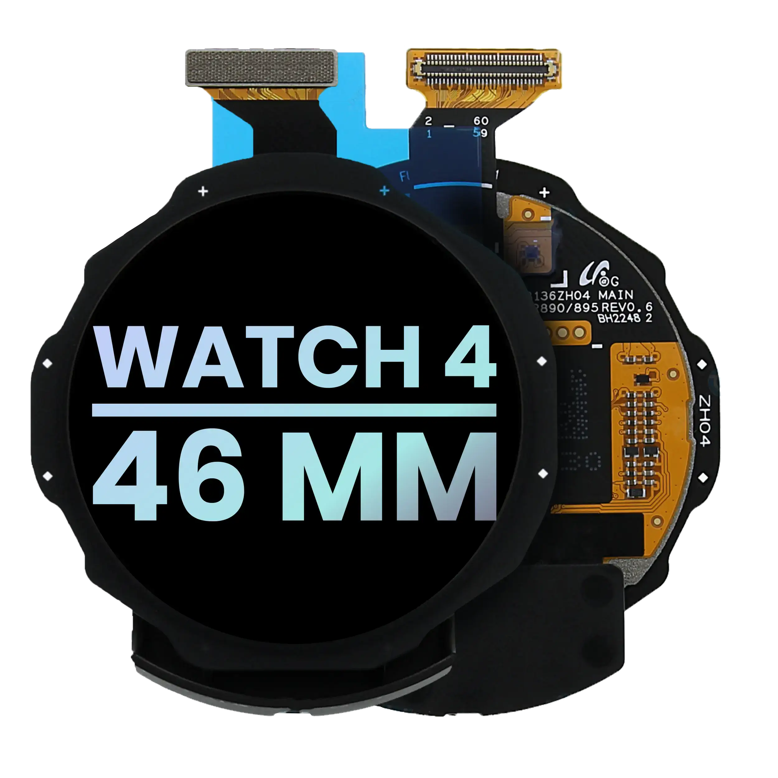 Lcd Assembly Compatible For Samsung Galaxy Watch 4 Classic (46Mm) (Service Pack) (Black)