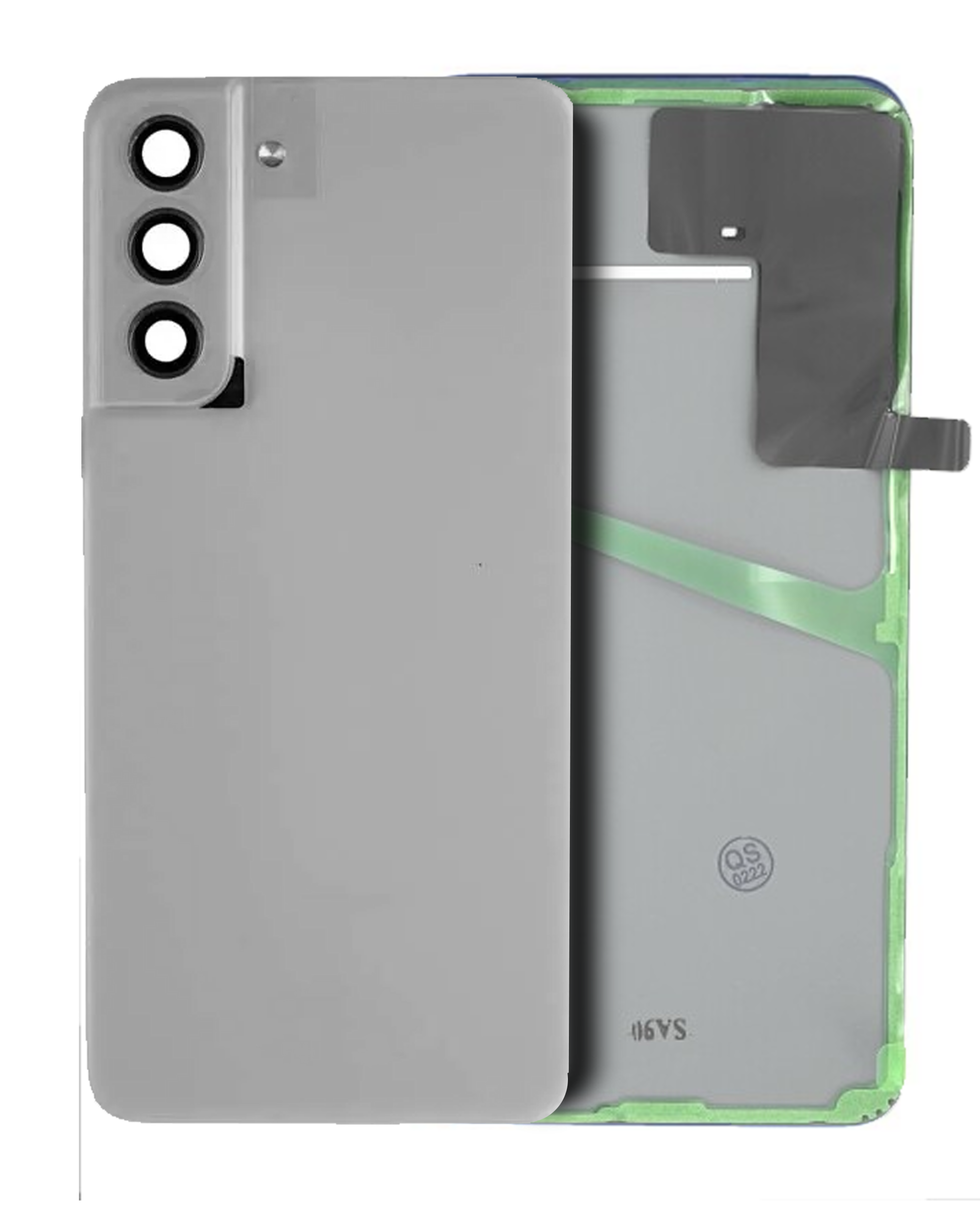 Back Cover Glass With Camera Lens Compatible For Samsung Galaxy S21 Fe (Service Pack) (Graphite)