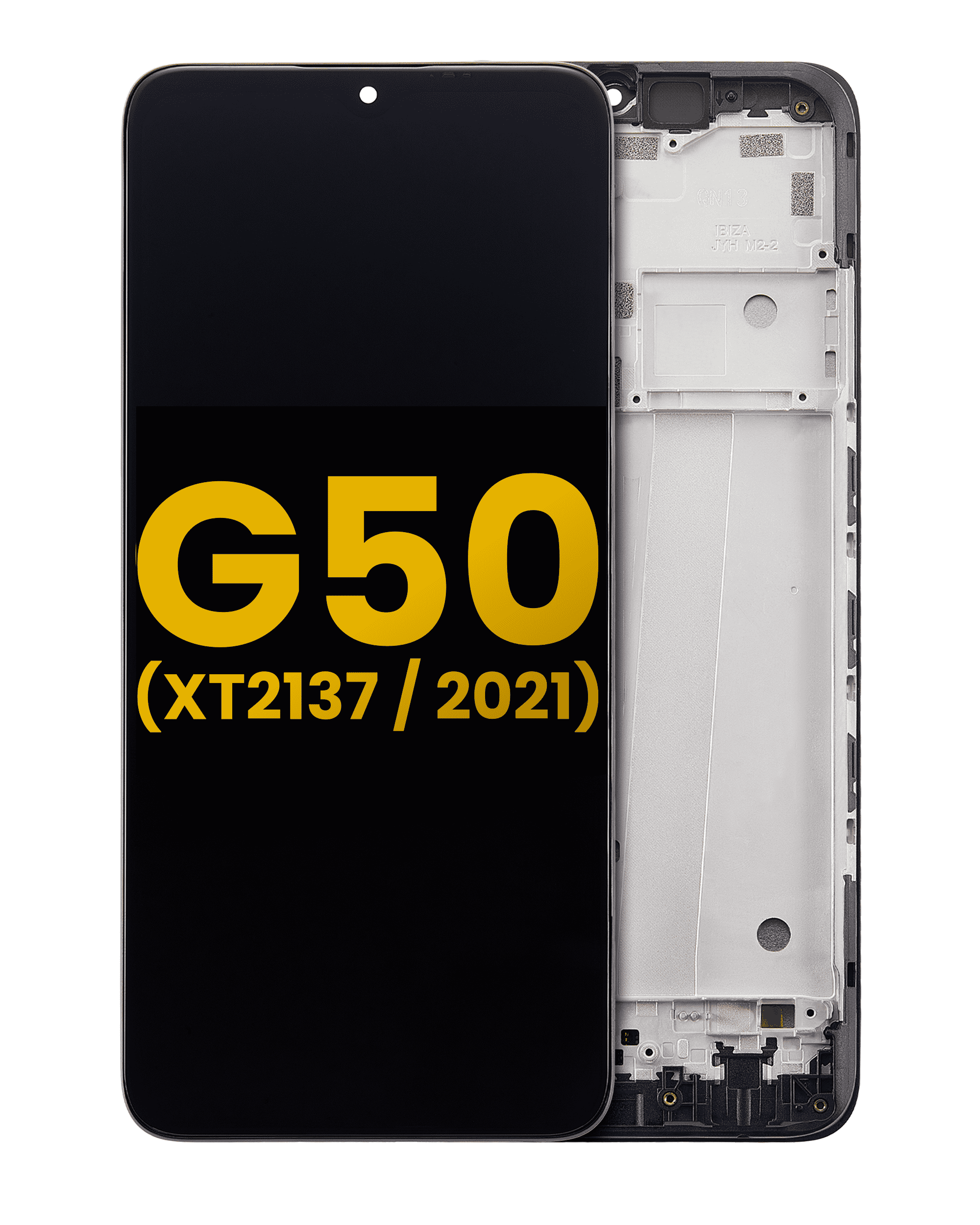 Lcd Assembly With Frame Compatible For Motorola Moto G50 (Xt2137 / 2021) (Refurbished) (All Colors)