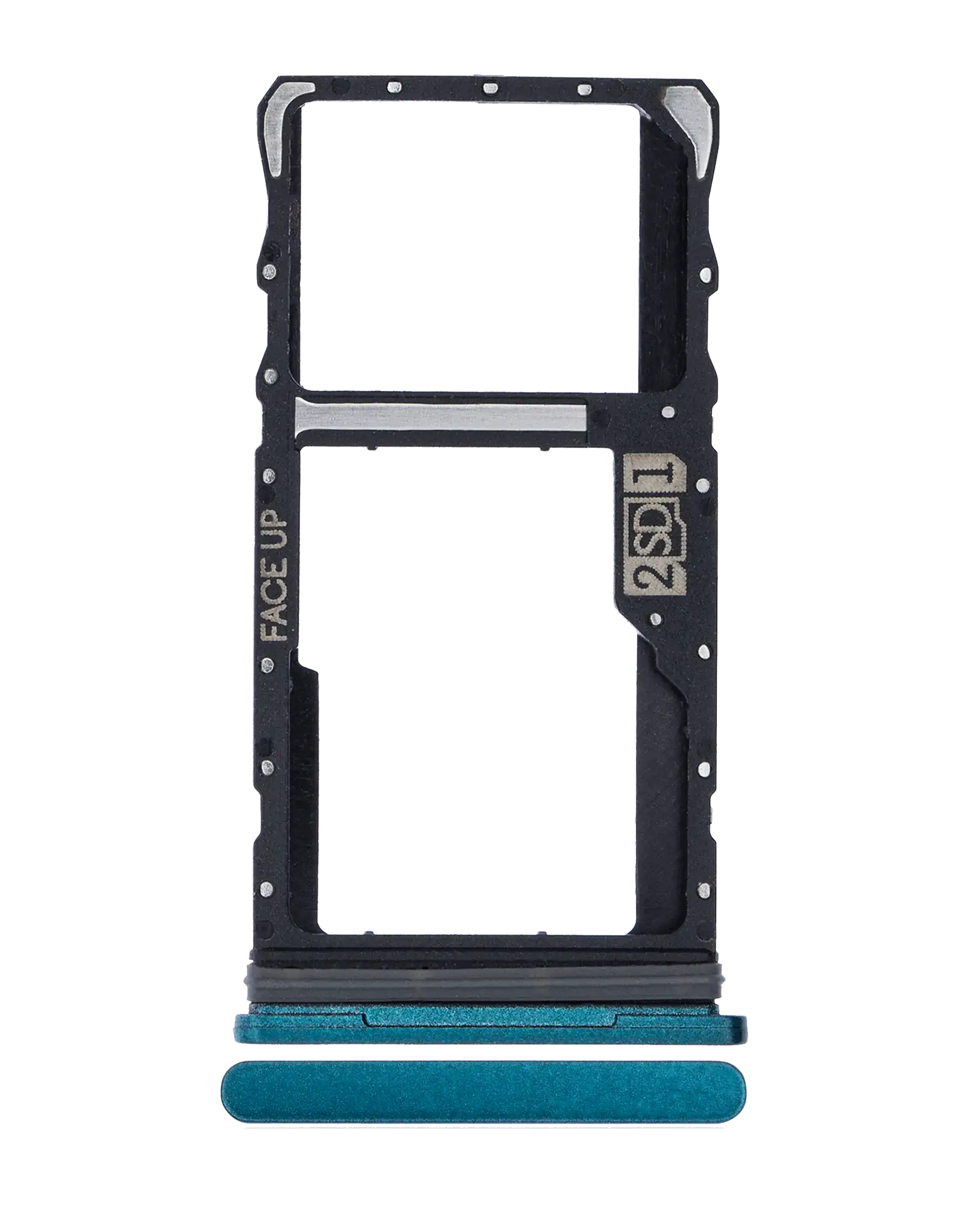 Dual Sim Card Tray Compatible For Motorola Moto G50 (Xt2137 / 2021) (Aqua Green)