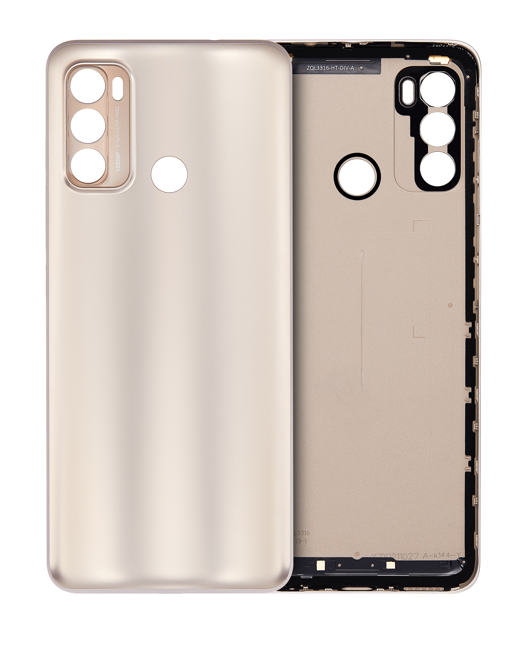 Back Cover Glass Compatible For Motorola Moto G40 Fusion (Xt2147-1 / 2021) (Frosted Champagne)