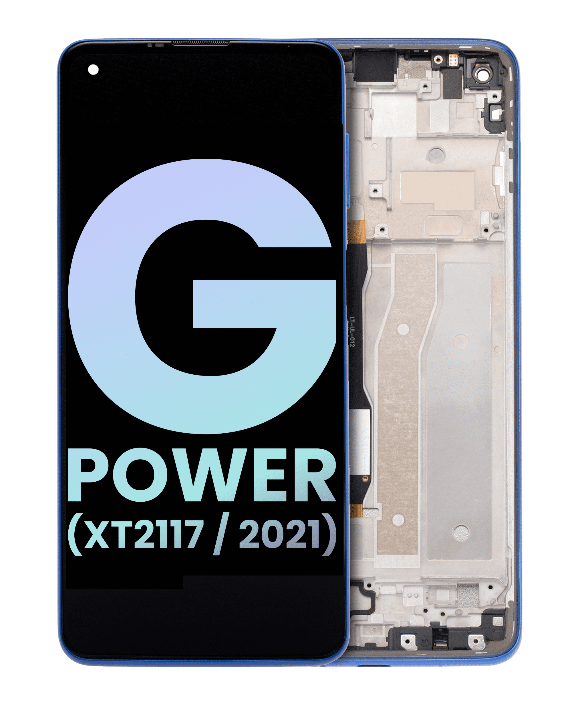 Lcd Assembly With Frame Compatible For Motorola Moto G Power (Xt2117 / 2021) (Official - Not Aftermarket) (Blue)