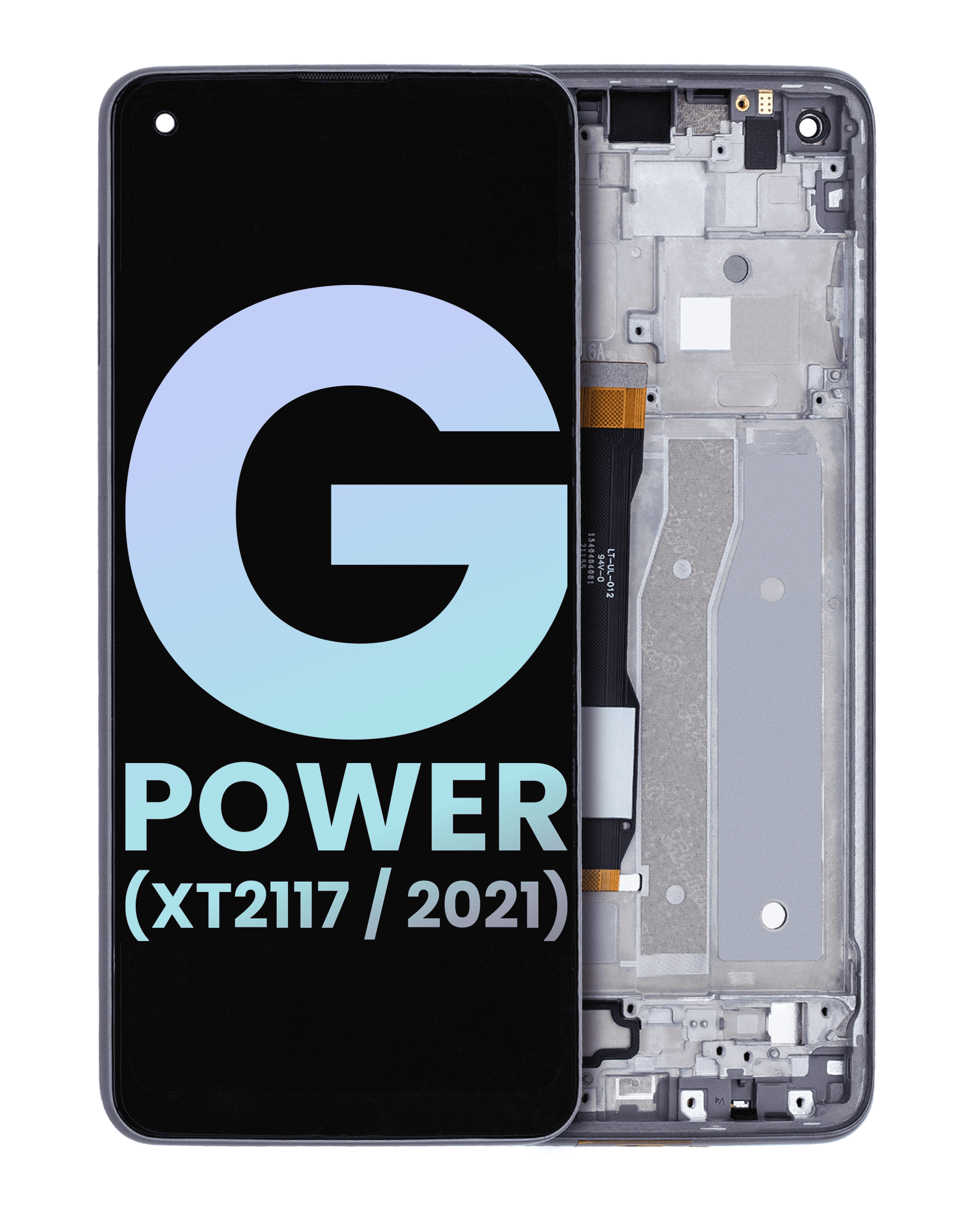 Lcd Assembly With Frame Compatible For Motorola Moto G Power (Xt2117 / 2021) (Official - Not Aftermarket) (Flash Gray)