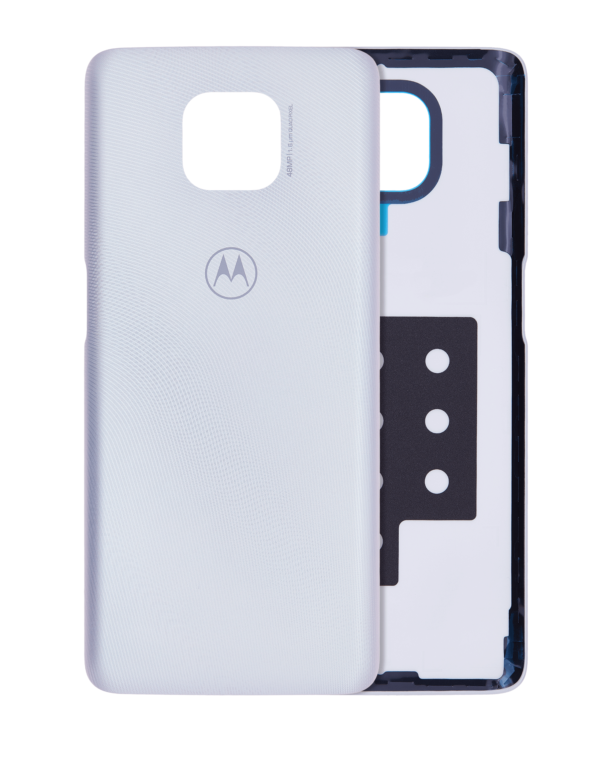 Back Cover Glass Compatible For Motorola Moto G Power (Xt2117 / 2021) (Official - Not Aftermarket) (Polar Silver)