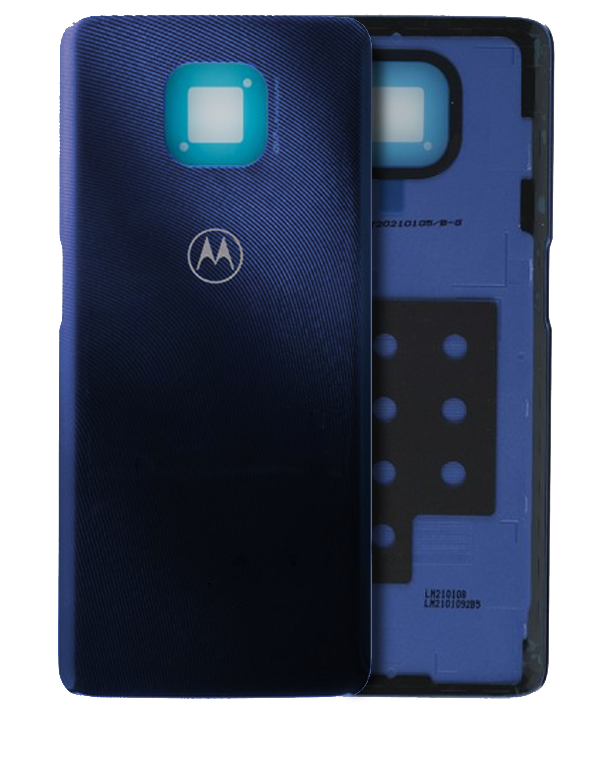 Back Cover Glass Compatible For Motorola Moto G Power (Xt2117 / 2021) (Official - Not Aftermarket) (Glowing Blue)