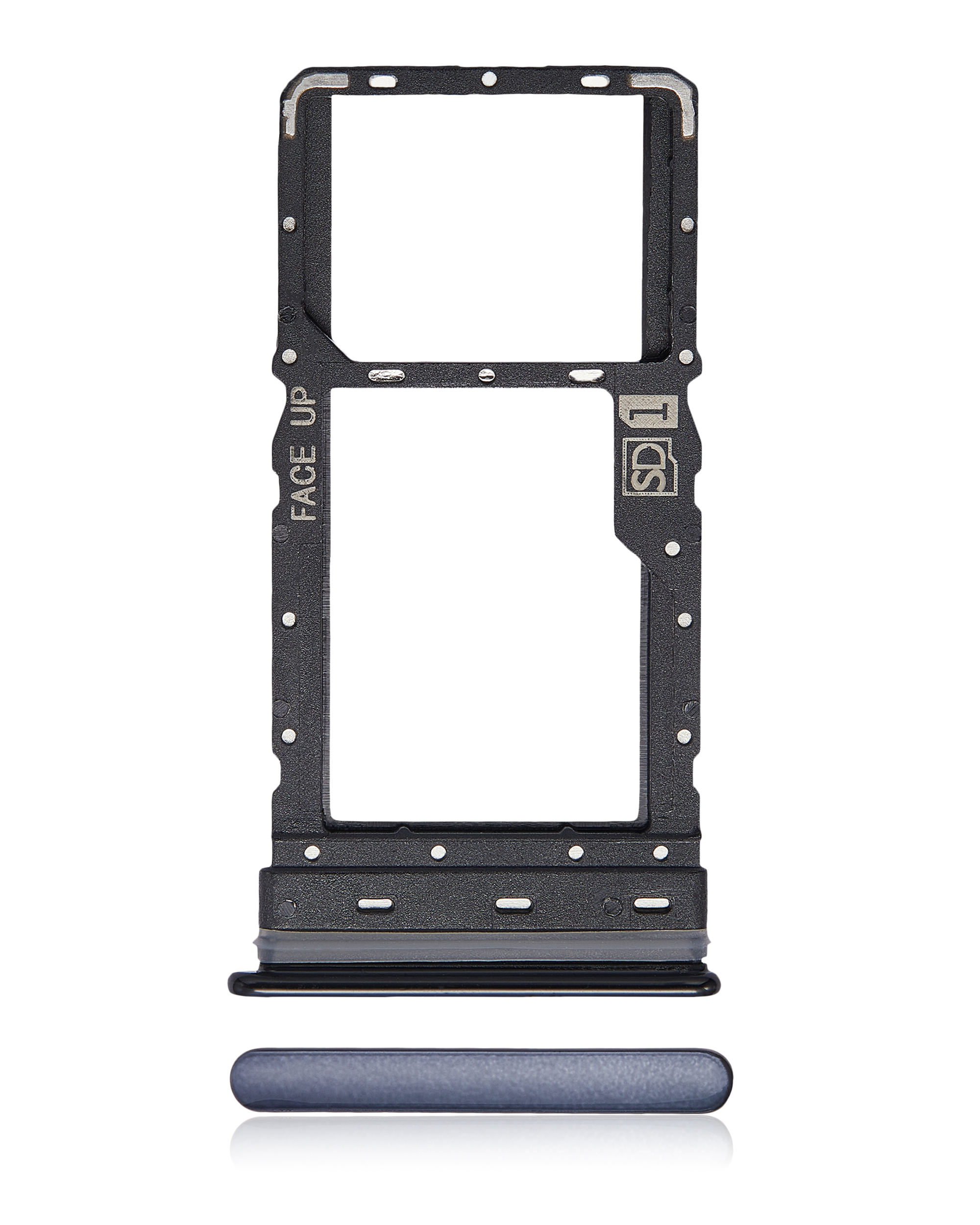 Single Sim Card Tray Compatible For Motorola Moto G Stylus 6.8" (Xt2115 / 2021) (Aurora Black)