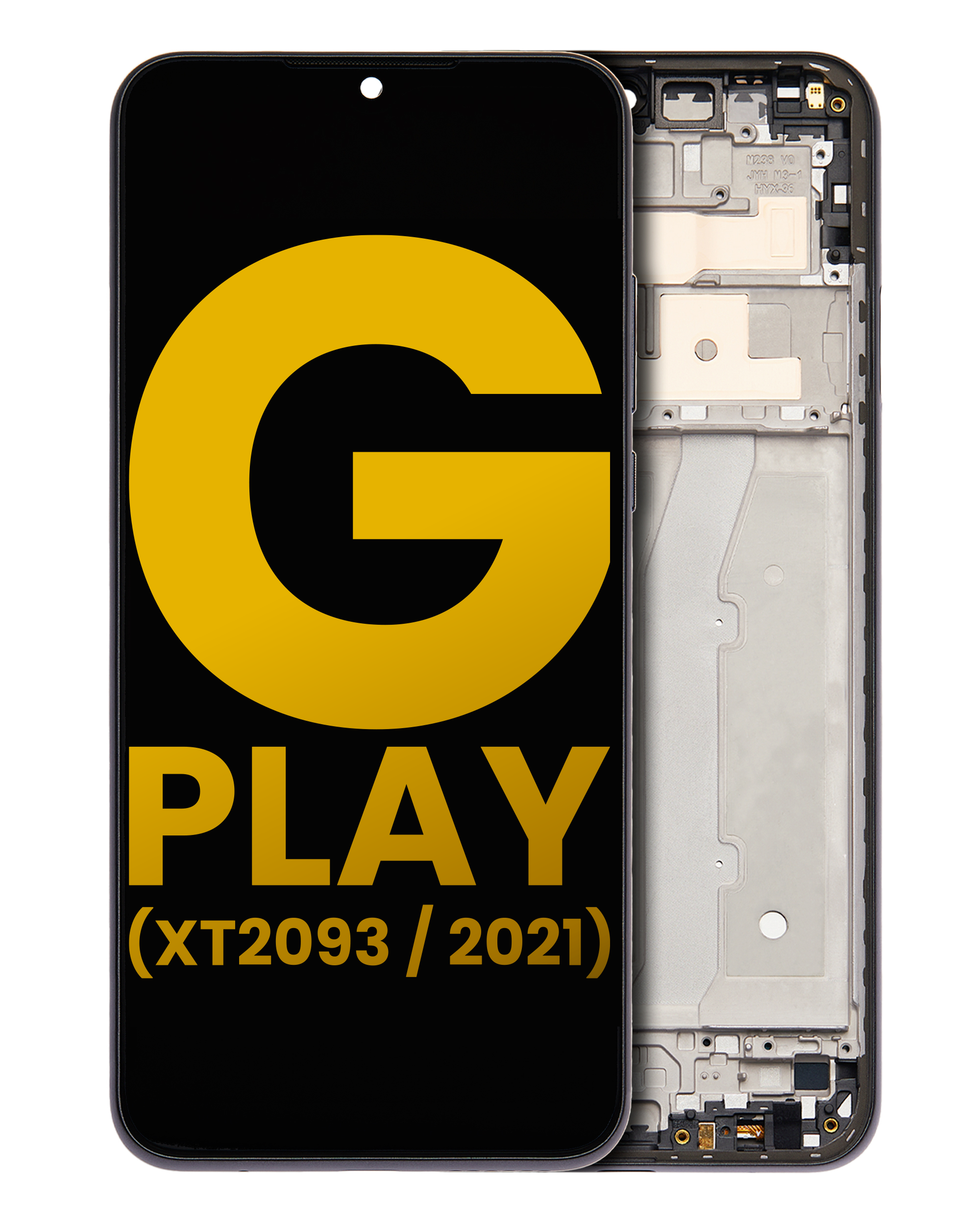 Lcd Assembly With Frame Compatible For Motorola Moto G Play (Xt2093 / 2021) (Refurbished) (Flash Gray)