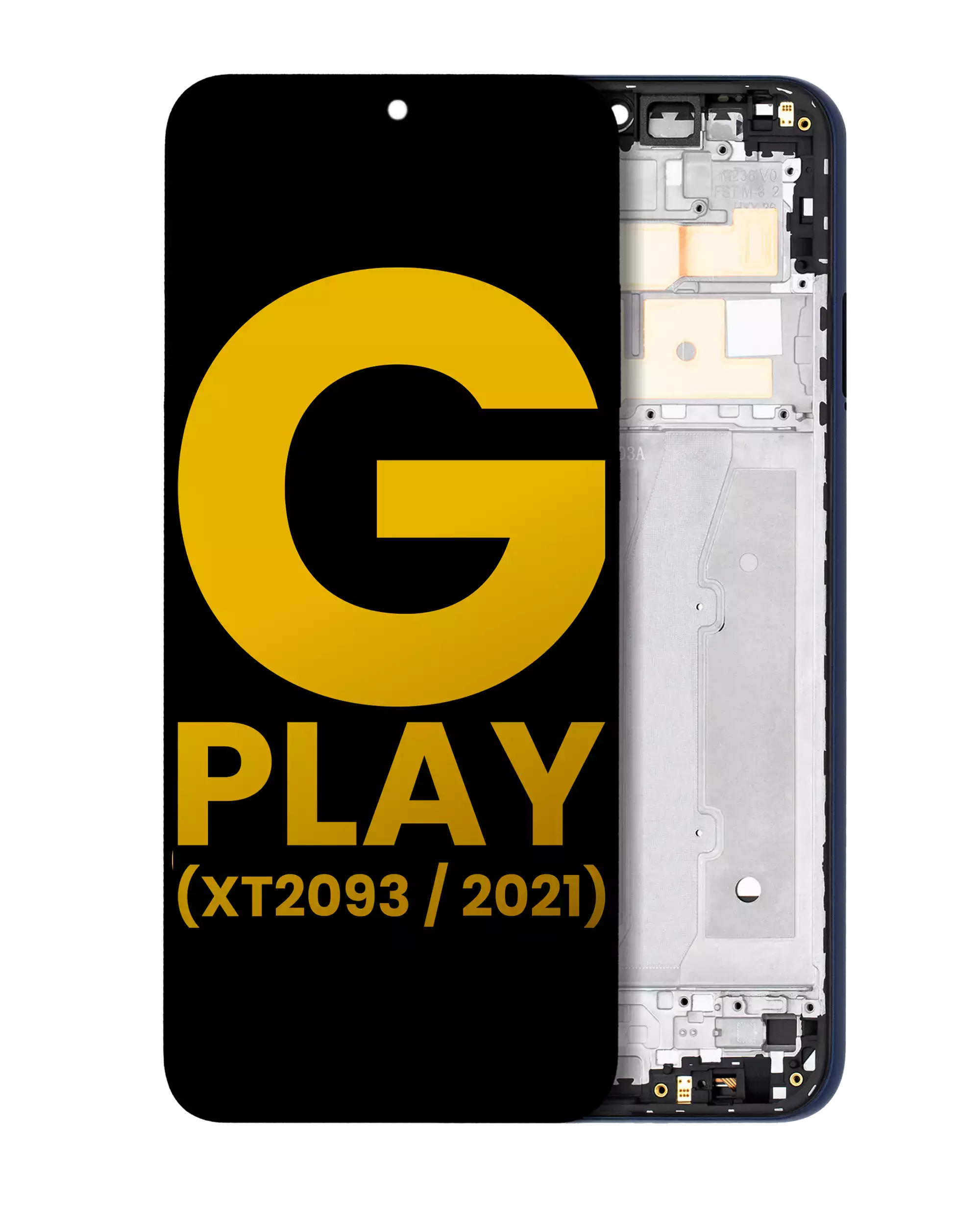Lcd Assembly With Frame Compatible For Motorola Moto G Play (Xt2093 / 2021) (Refurbished) (Misty Blue)