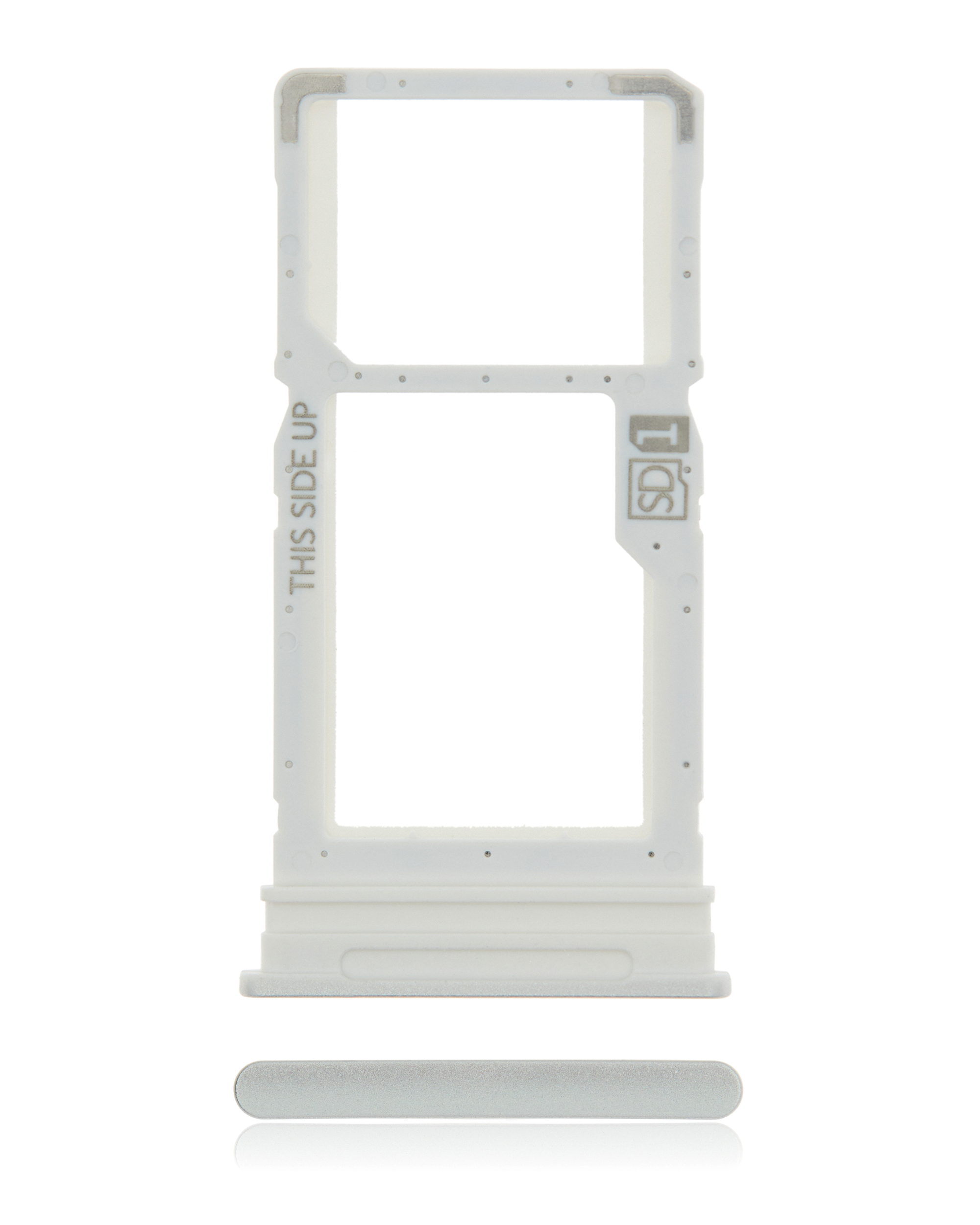 Single Sim Card Tray Compatible For Motorola Moto G 5G (Xt2113-3 / 2020) (Frosted Silver)
