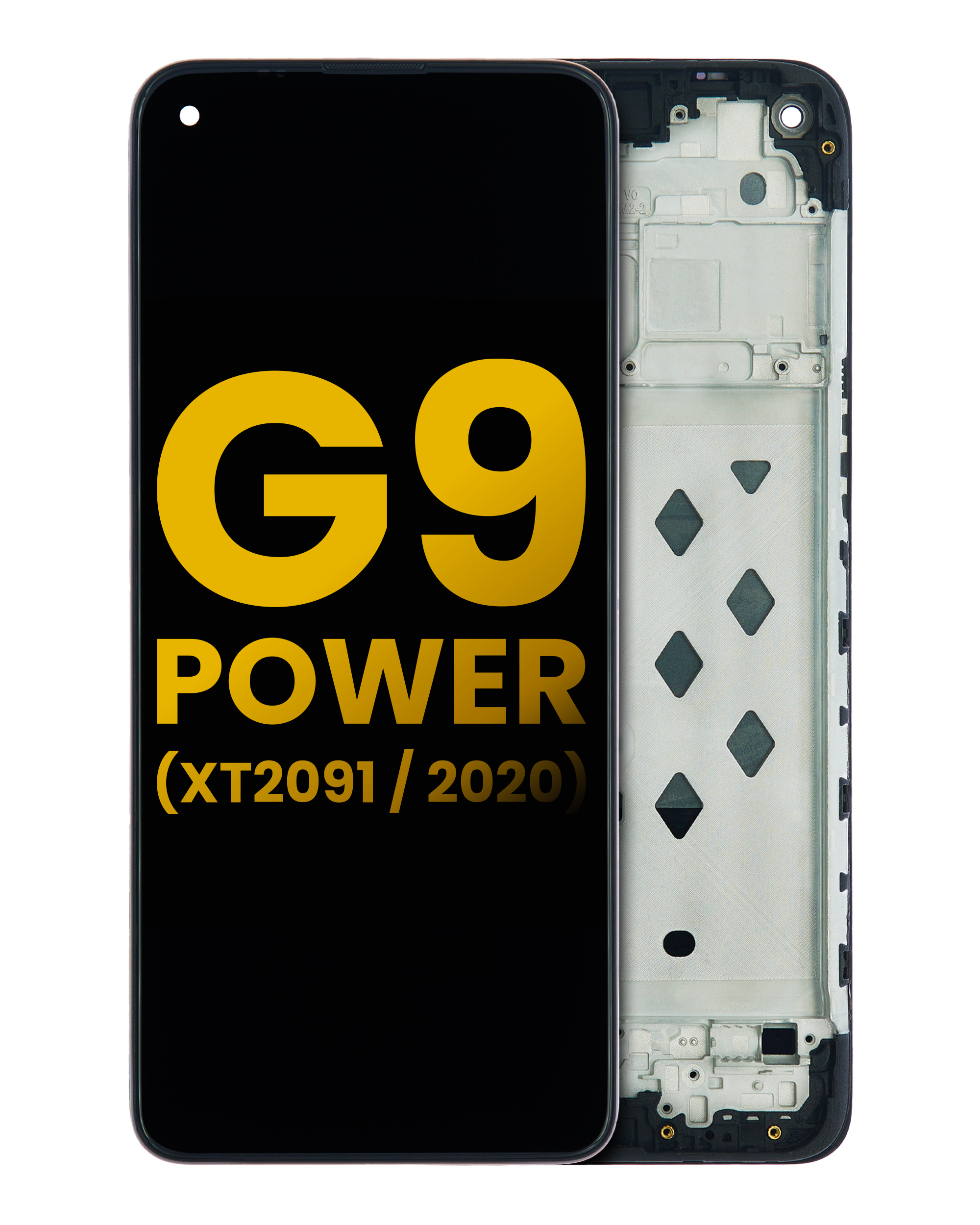 Lcd Assembly With Frame Compatible For Motorola Moto G9 Power (Xt2091 / 2020) (Refurbished) (All Colors)