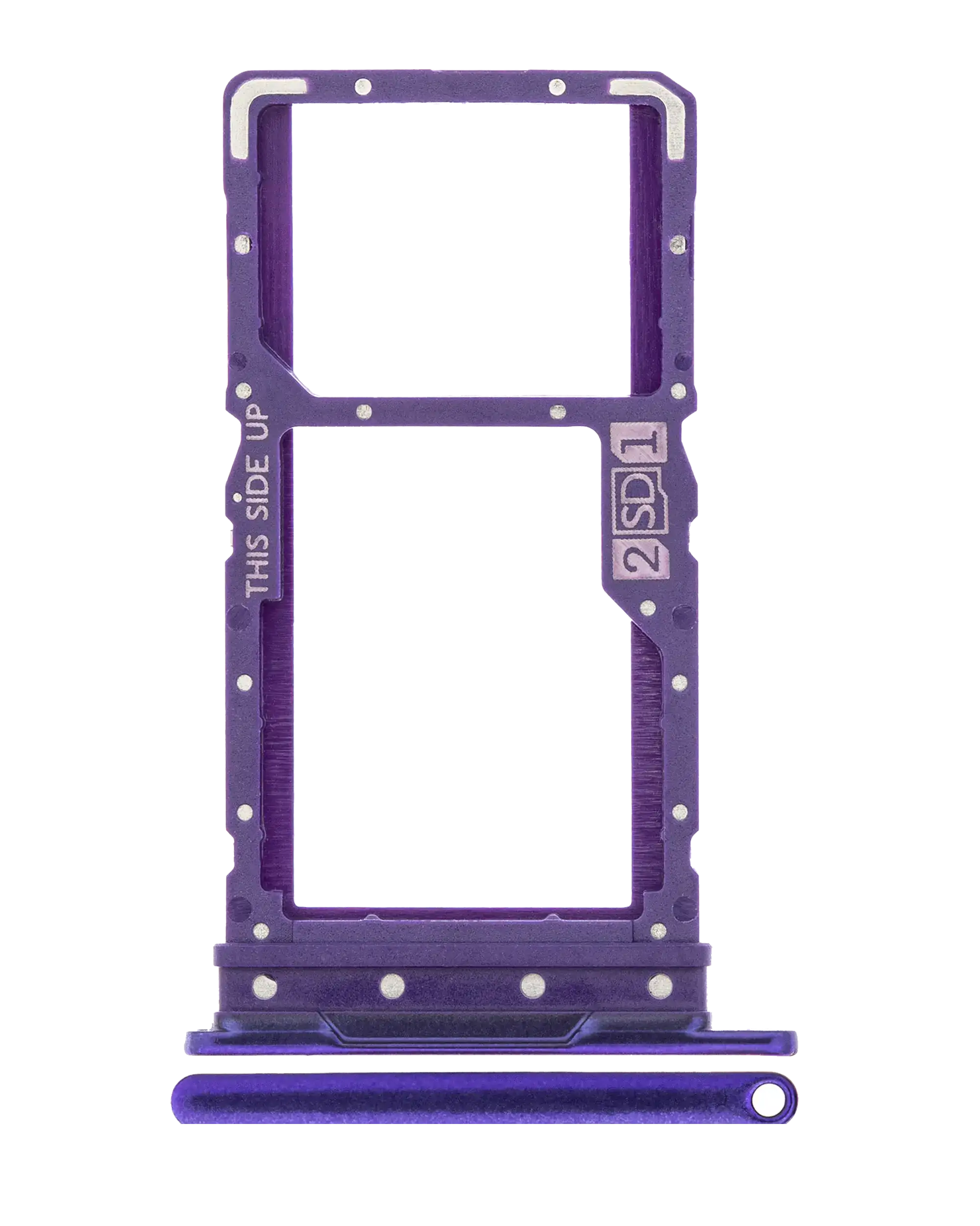 Dual Sim Card Tray Compatible For Motorola Moto G9 Power (Xt2091 / 2020) (Electric Violet)