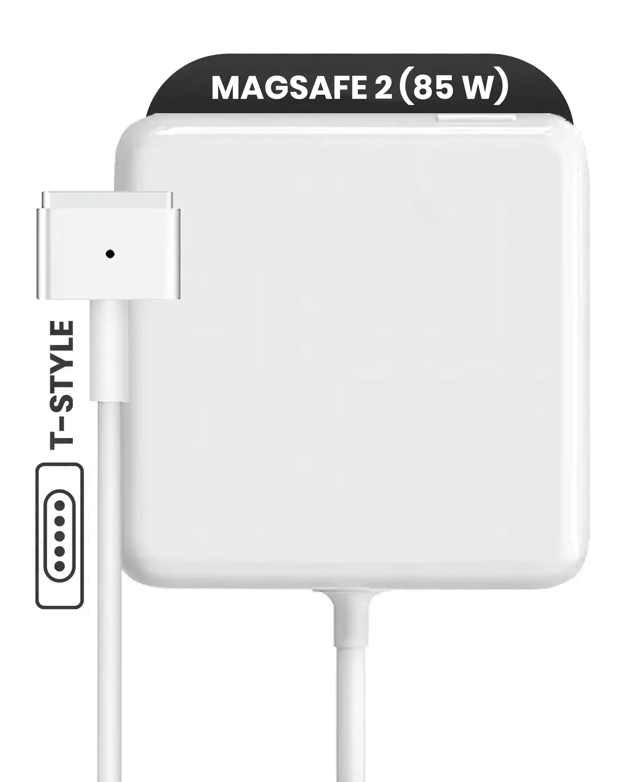 85W Magsafe 2 Power Adapter With Cable (T-Style) For Macbook ( Grade A/B) (Bulk Packaging)
