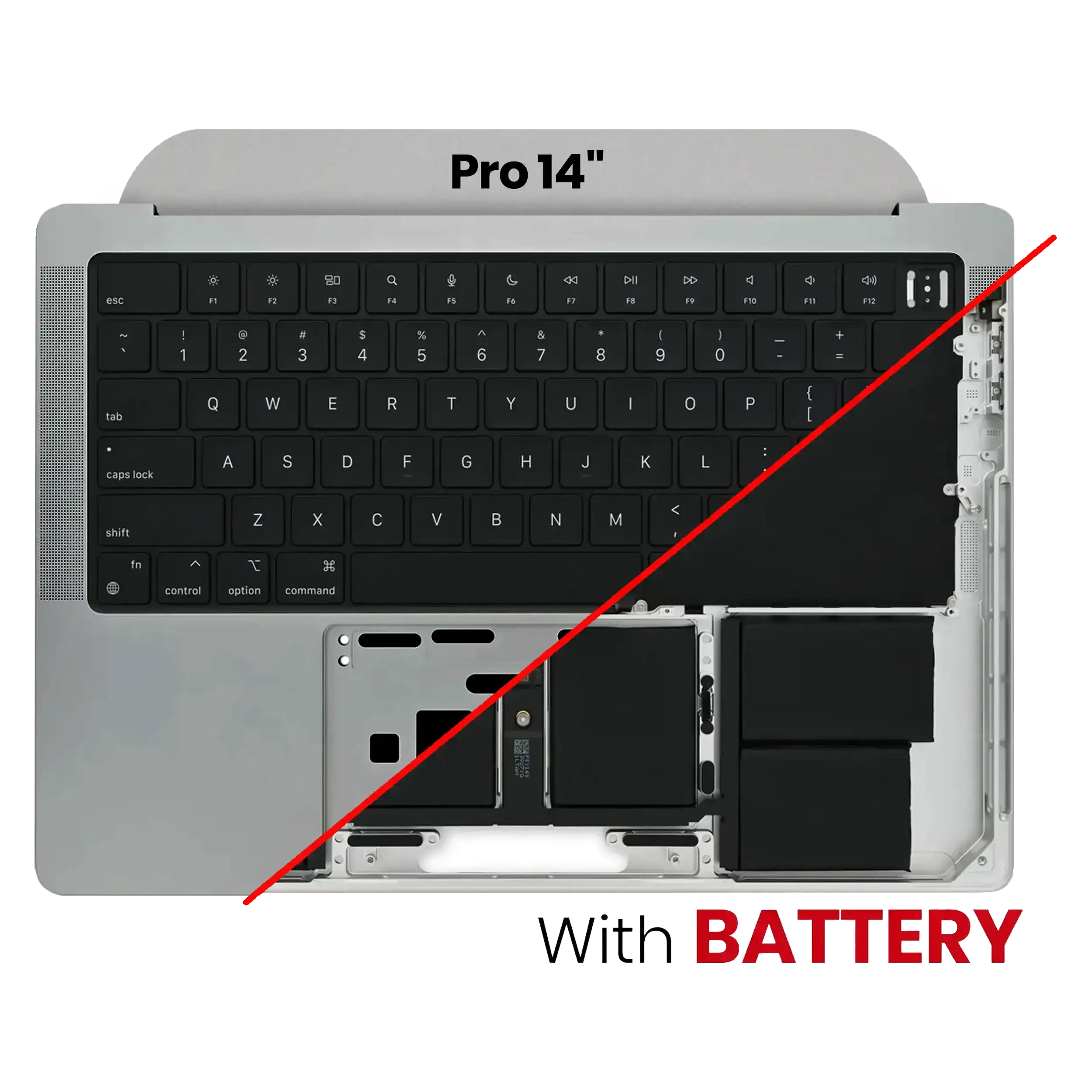 Top Case Assembly With Battery And Keyboard For Macbook Pro 14" (A2442 / A2779) - Space Gray