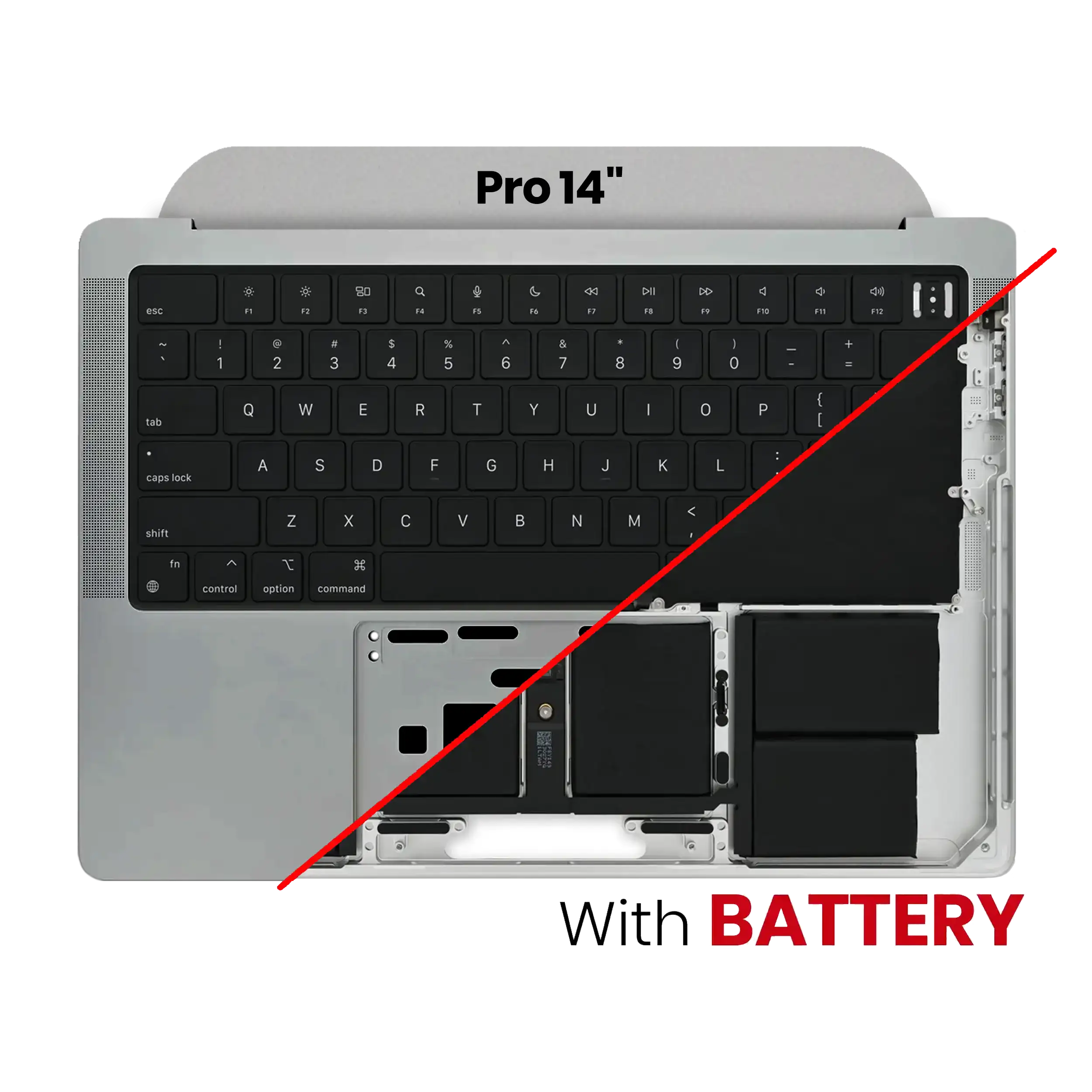 Top Case Assembly With Battery And Keyboard For Macbook Pro 14" (A2442/A2779) - Space Gray