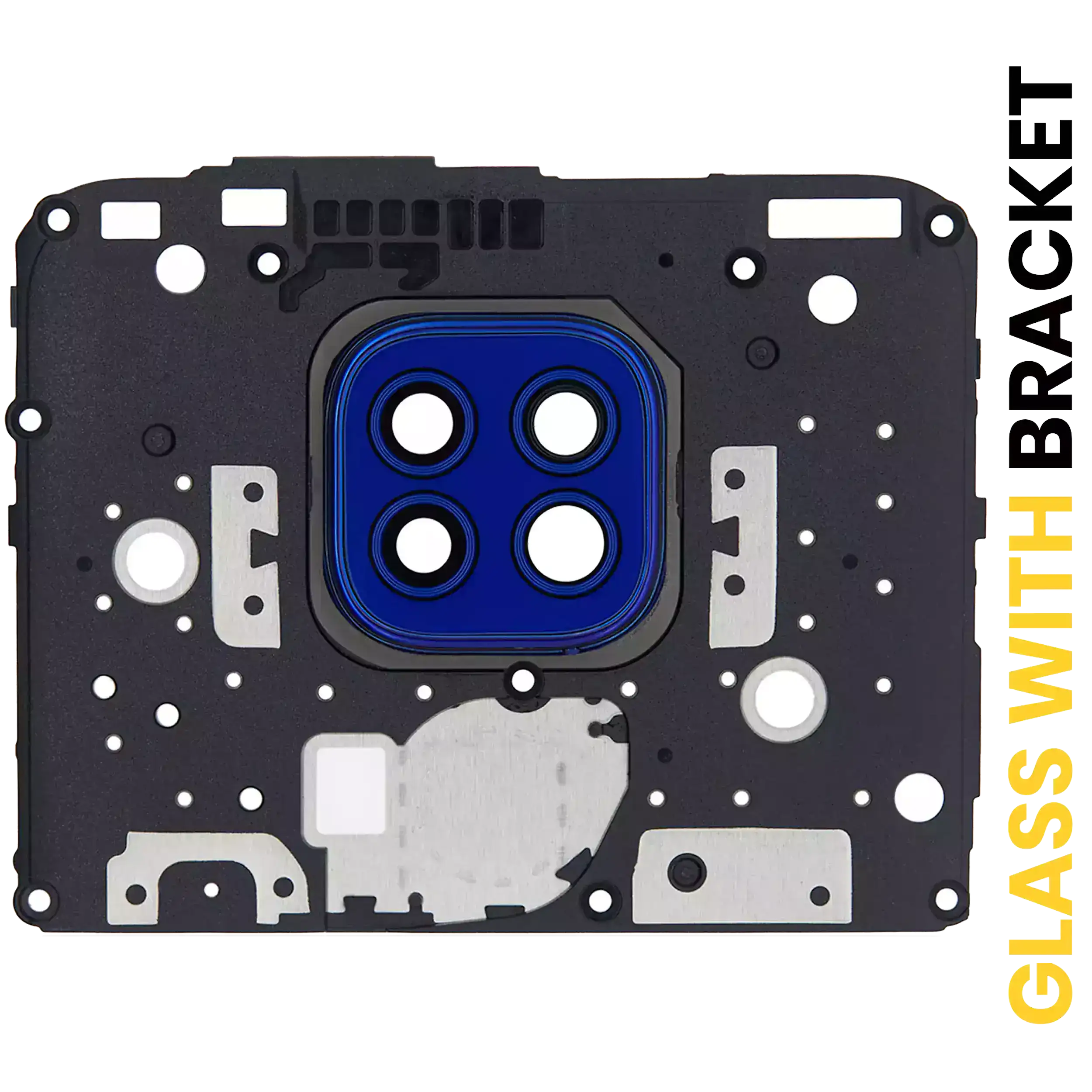 Back Camera Lens With Bracket Compatible For Motorola Moto G9 Play (Xt2083 / 2020) (Blue)