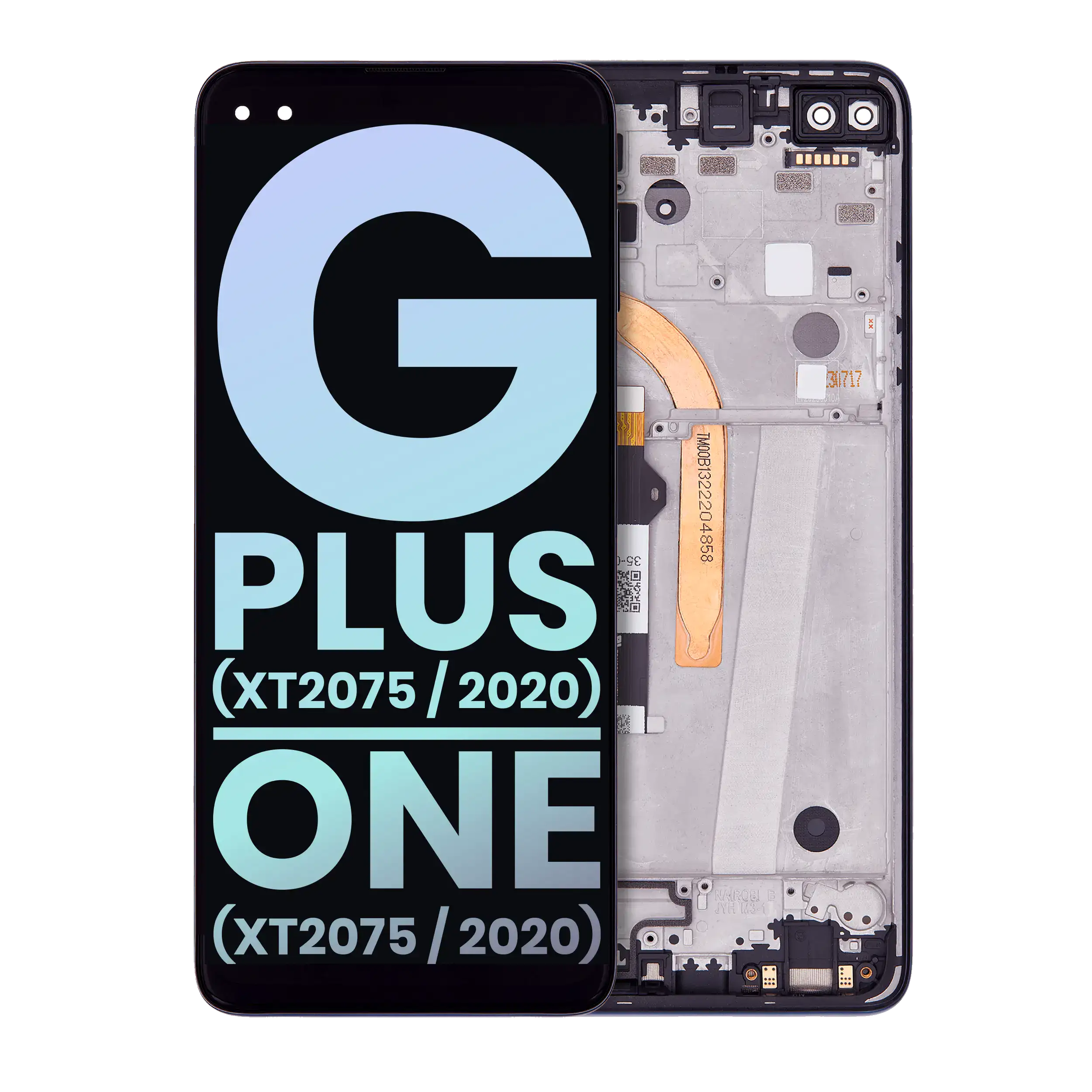 Lcd Assembly With Frame Compatible For Motorola Moto G 5G Plus (Xt2075 / 2020) / One 5G (Xt2075 / 2020) (Official - Not Aftermarket) (Surfing Blue)