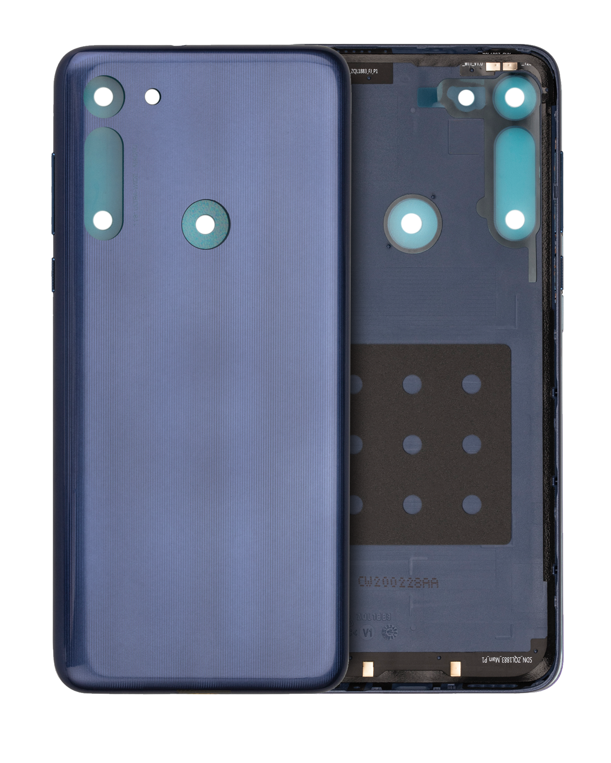 Back Cover Glass Compatible For Motorola Moto G8 (Xt2045-1 / 2020) / G Fast (Xt2045-3 / 2020) (Neon Blue)