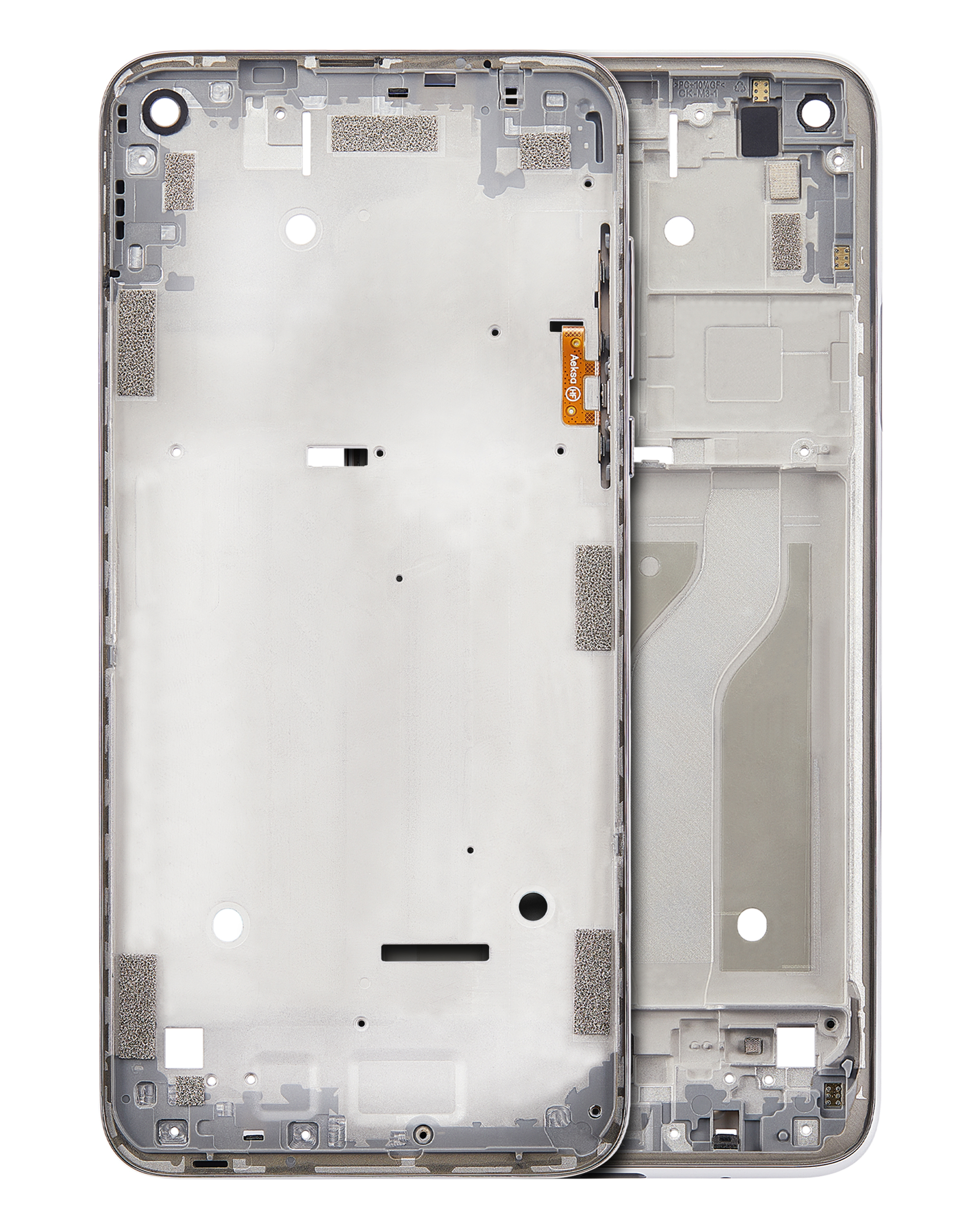 Mid-Frame Housing (With Hard Button) Compatible For Motorola Moto G Fast (Xt2045-3 / 2020) (Pearl White)