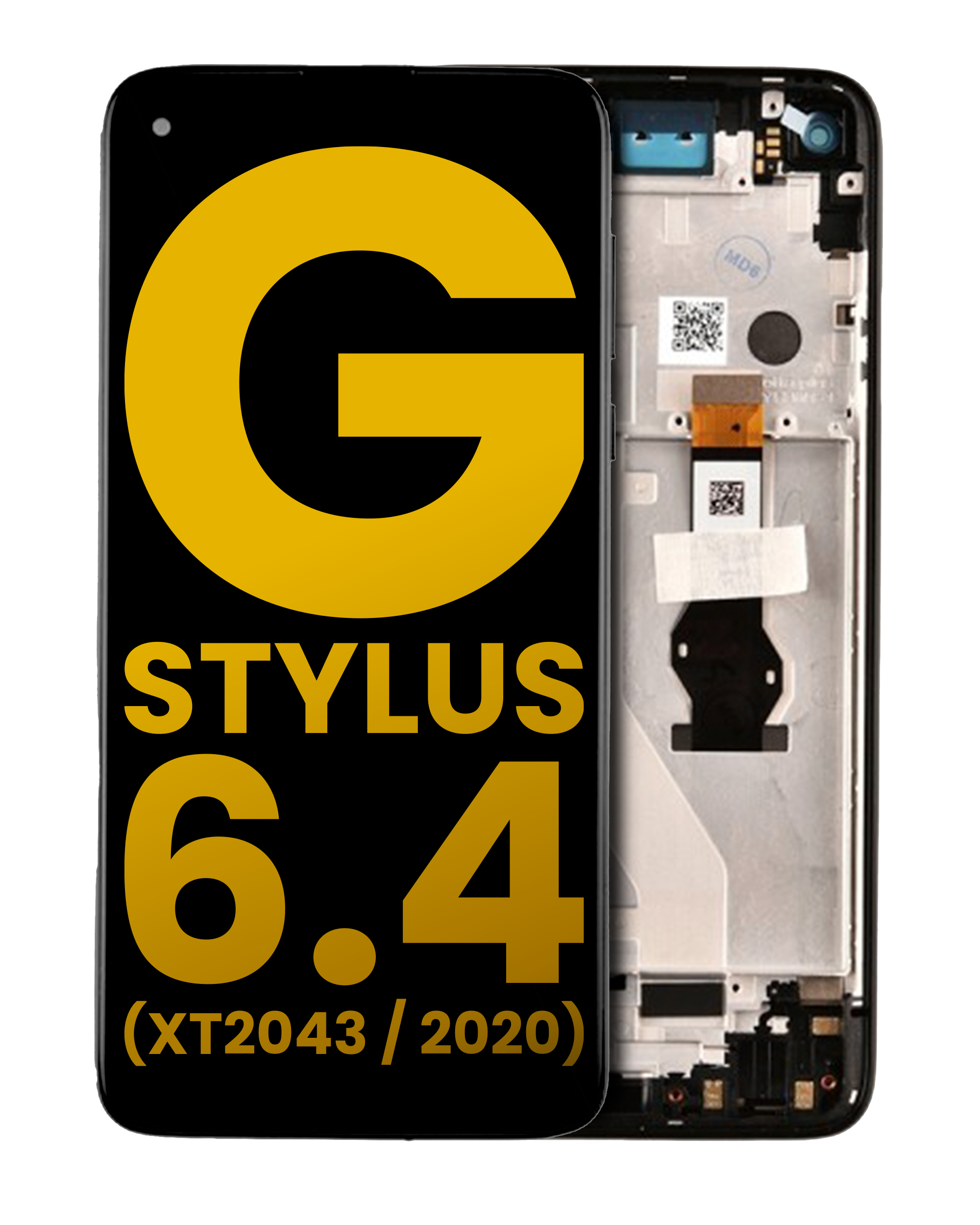 Lcd Assembly With Frame Compatible For Motorola Moto G Stylus 6.4" (Xt2043 / 2020) (Refurbished) (Mystic Indigo)