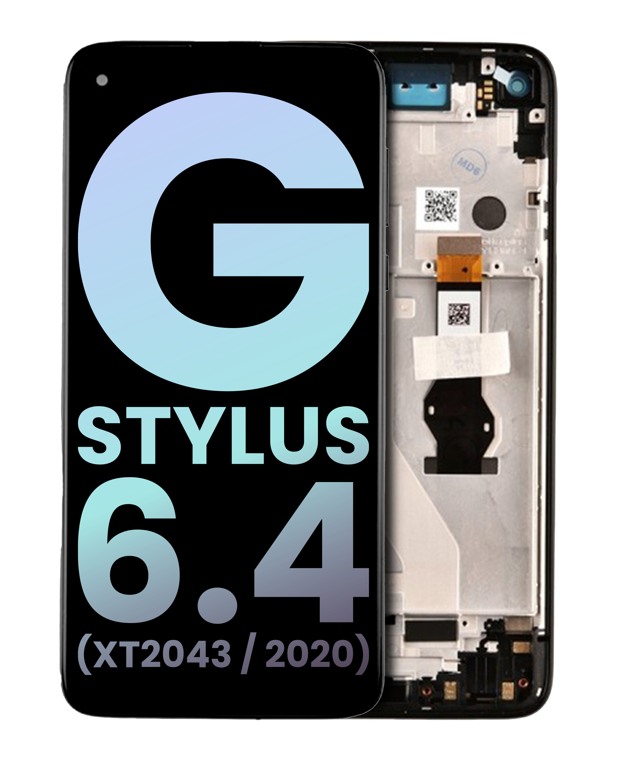 Lcd Assembly With Frame Compatible For Motorola Moto G Stylus 6.4" (Xt2043 / 2020) (Official - Not Aftermarket) (Mystic Indigo)