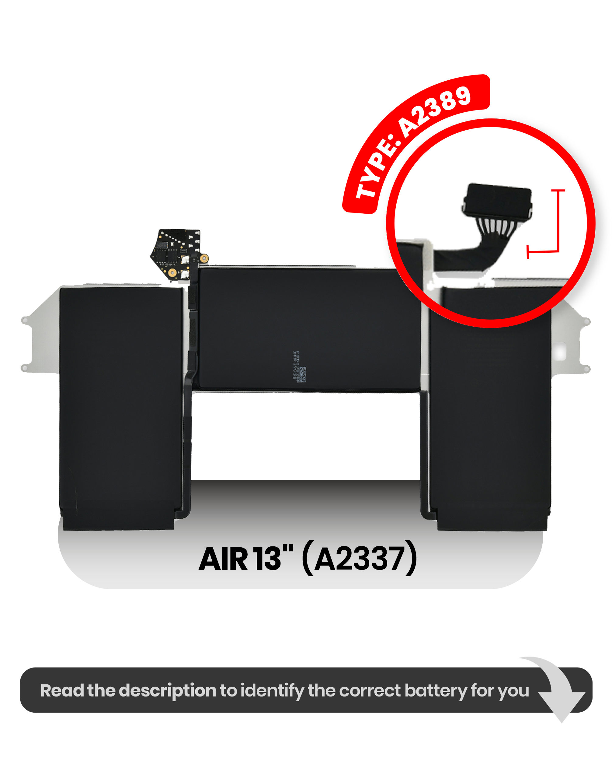 Battery (A2389) Compatible For Macbook Air 13" (A2337 / 2020)