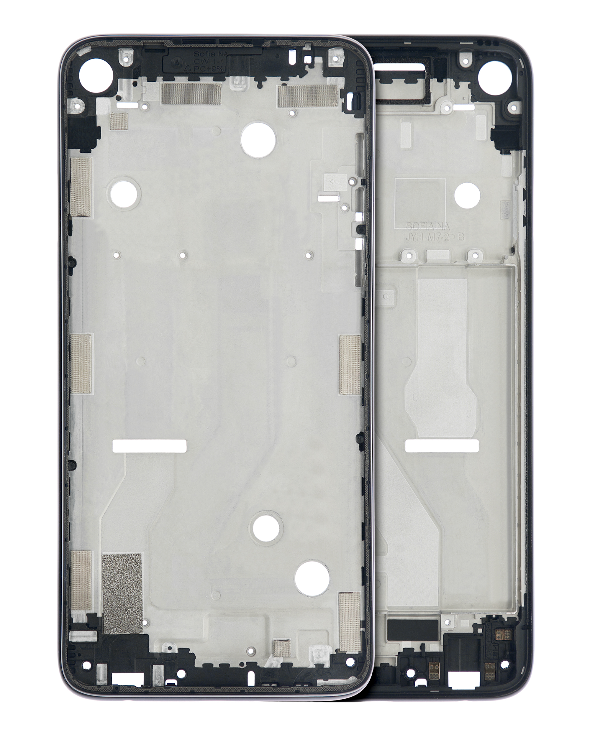 Mid-Frame Housing Compatible For Motorola Moto G Power (Xt2041-4 / Xt2041-6 / Xt2041-7 / Xt2041Dl / 2020) (Smoke Black)