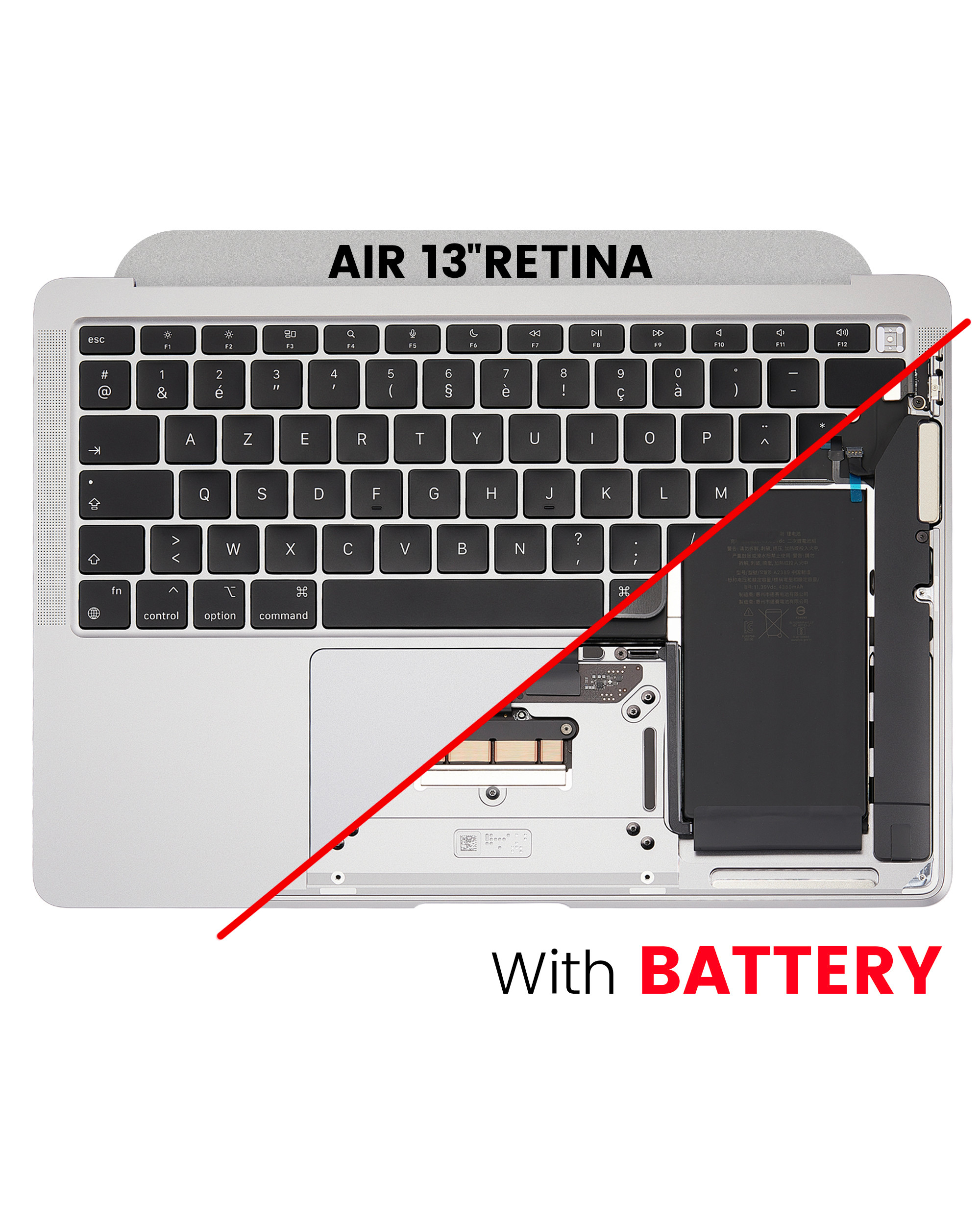 Top Case Assembly With Battery And Keyboard For Macbook Air 13" Retina (A2337 / Late 2020) - Space Gray