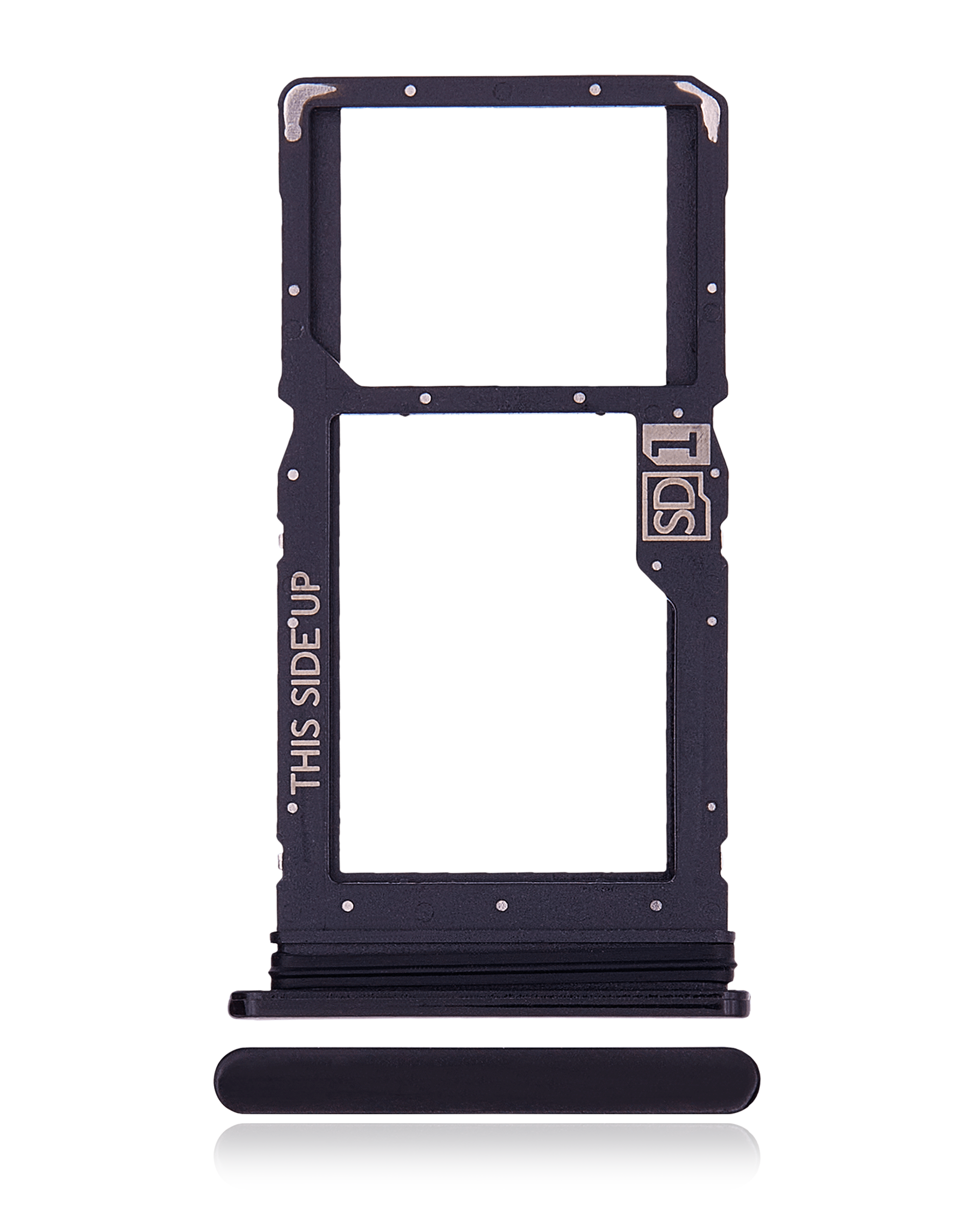 Single Sim Card Tray Compatible For Motorola Moto G8 Power / Moto G Power (Xt2041 / 2020) (Official - Not Aftermarket) (Smoke Black)