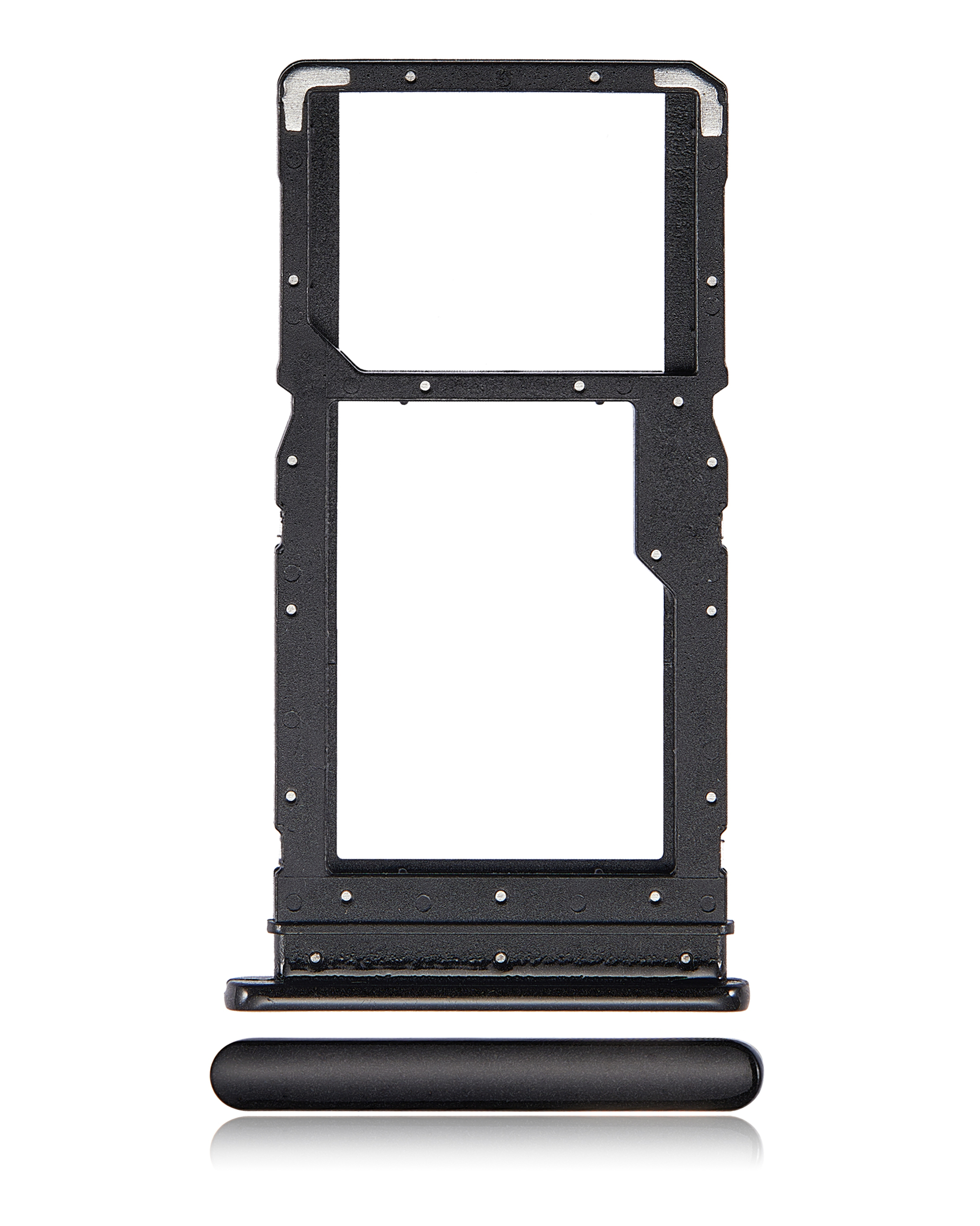 Single Sim Card Tray Compatible For Motorola Moto G Power (Xt2041 / 2020) (Smoke Black)
