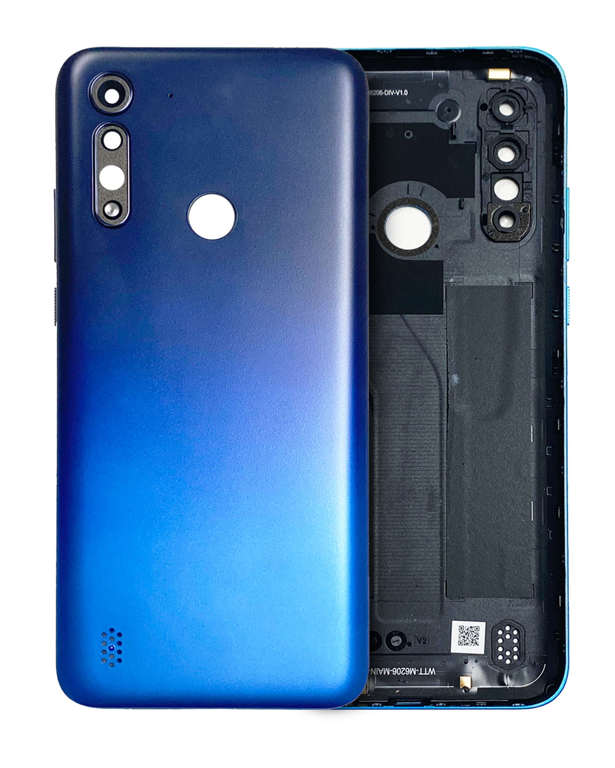 Back Cover Glass Compatible For Motorola Moto G8 Power Lite (Xt2055 / 2020) (Royal Blue)