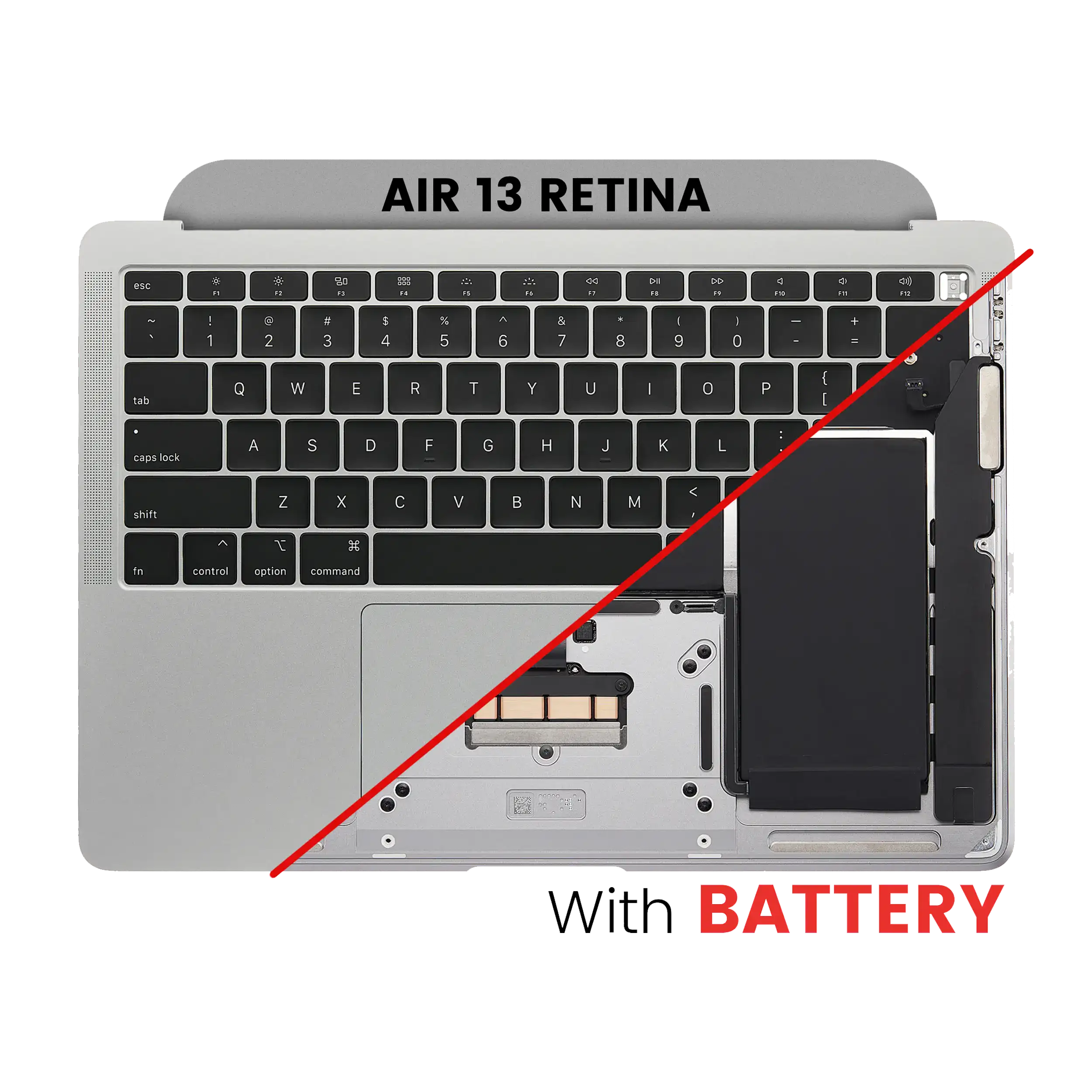 Top Case Assembly With Battery And Keyboard For Macbook Air 13" Retina (A1932) - Space Gray