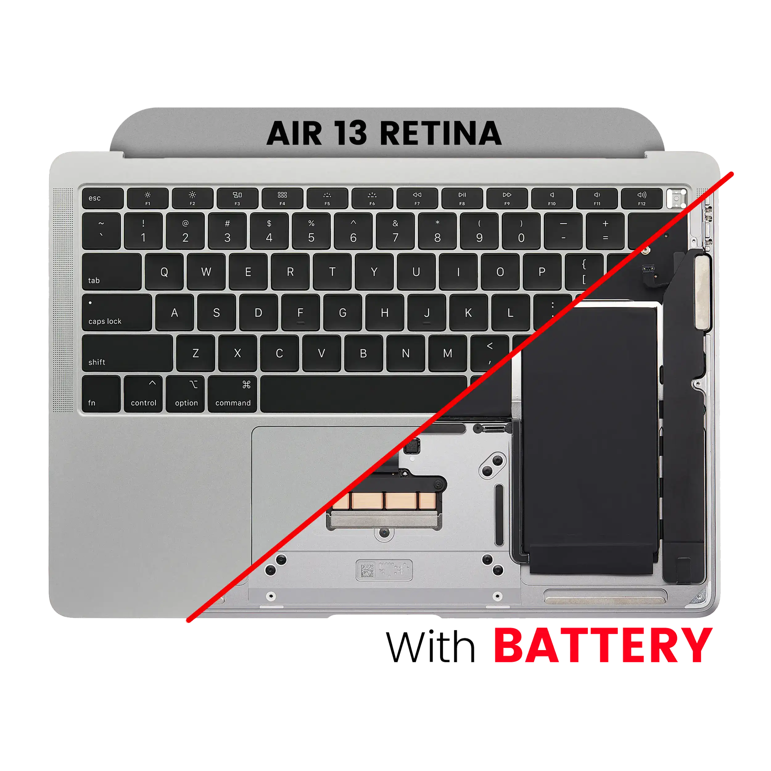 Top Case Assembly With Battery And Keyboard For Macbook Air 13" Retina (A1932) - Space Gray