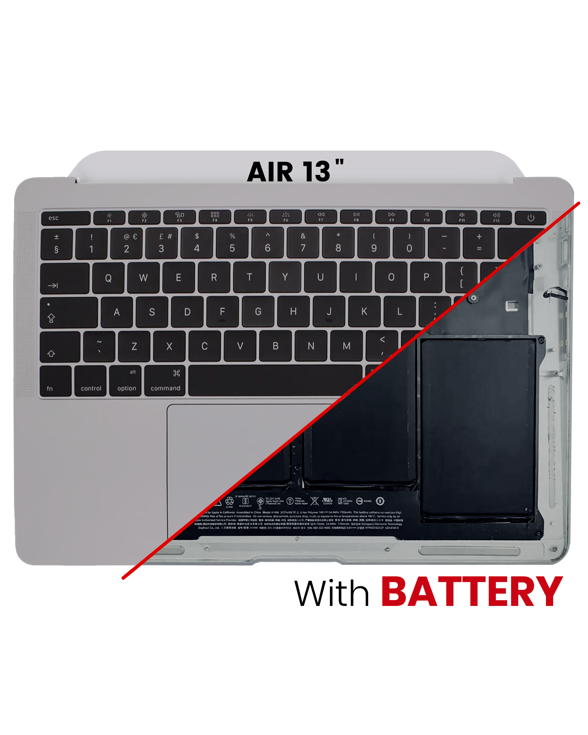 Top Case Assembly With Battery And Keyboard For Macbook Air 13" A1466 (Mid 2013 - Mid 2017) - Us English