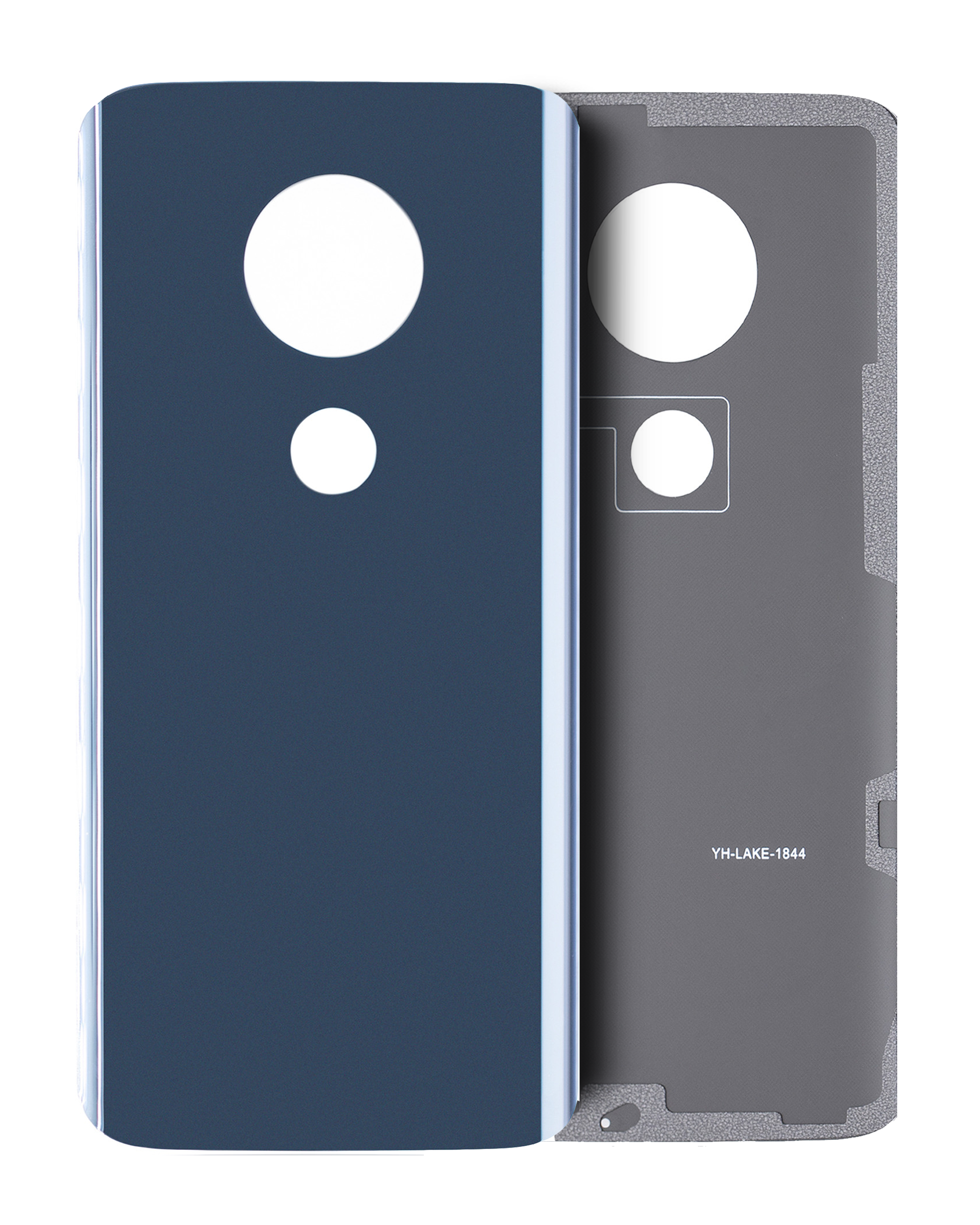 Back Cover Glass Compatible For Motorola Moto G7 Plus (Xt1965 / 2019) (Deep Indigo / Blue)