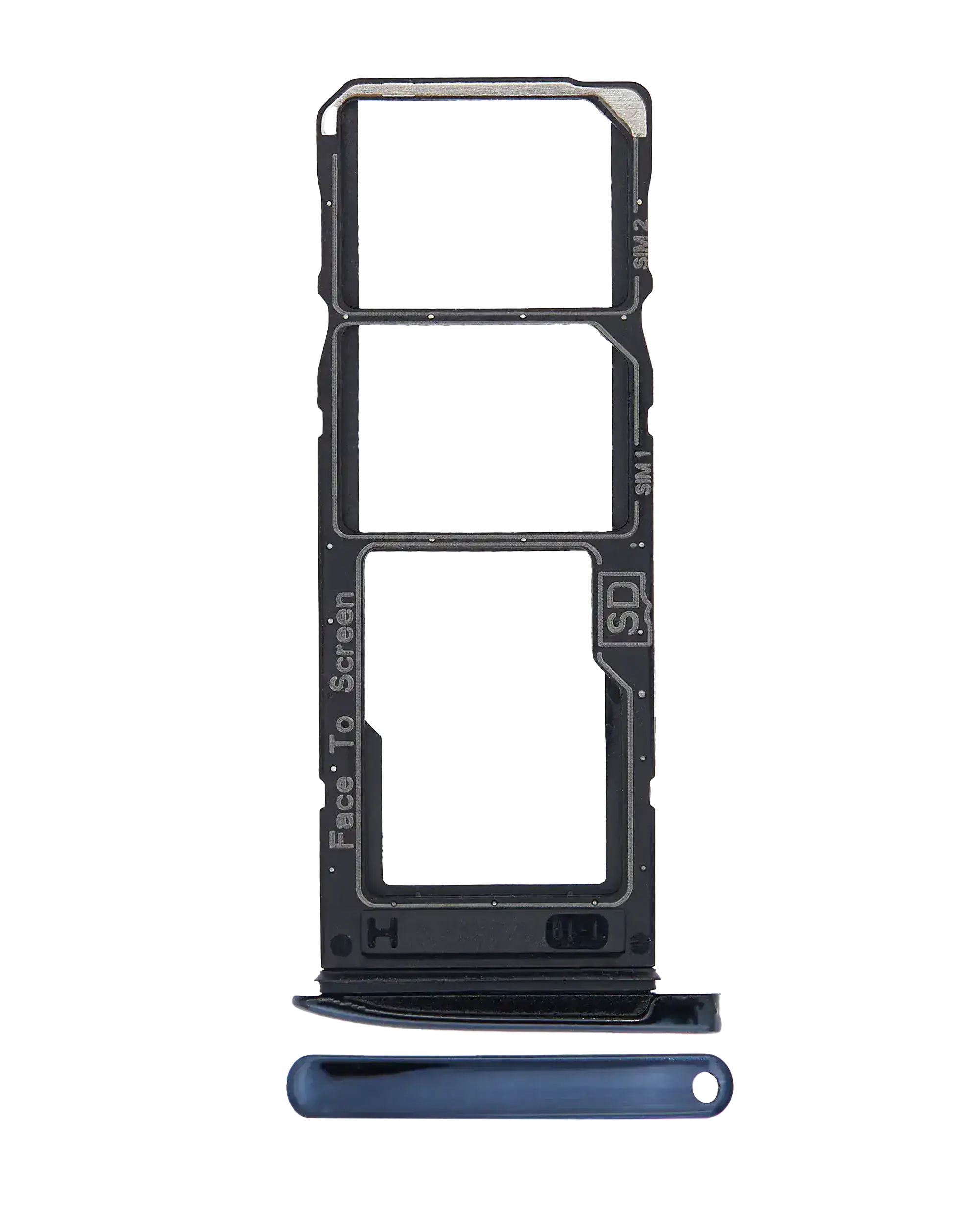 Dual Sim Card Tray Compatible For Motorola Moto G7 (Xt1962 / 2019) / Moto G7 Plus (Xt1965-2 / 2019) (Deep Indigo / Blue)