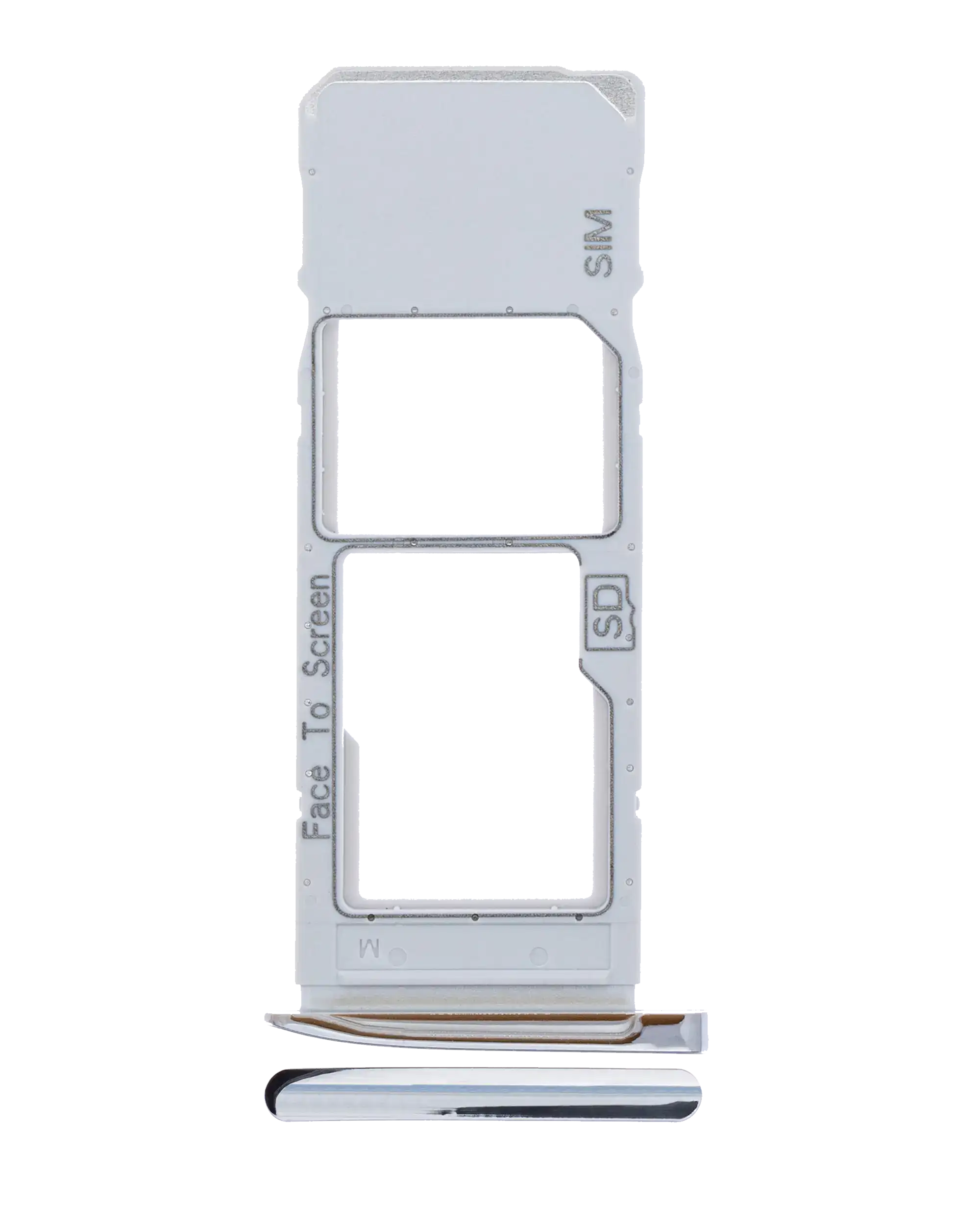 Single Sim Card Tray Compatible For Motorola Moto G7 (Xt1962 / 2019) / G7 Plus (Xt1965-2 / 2019) (Silver)