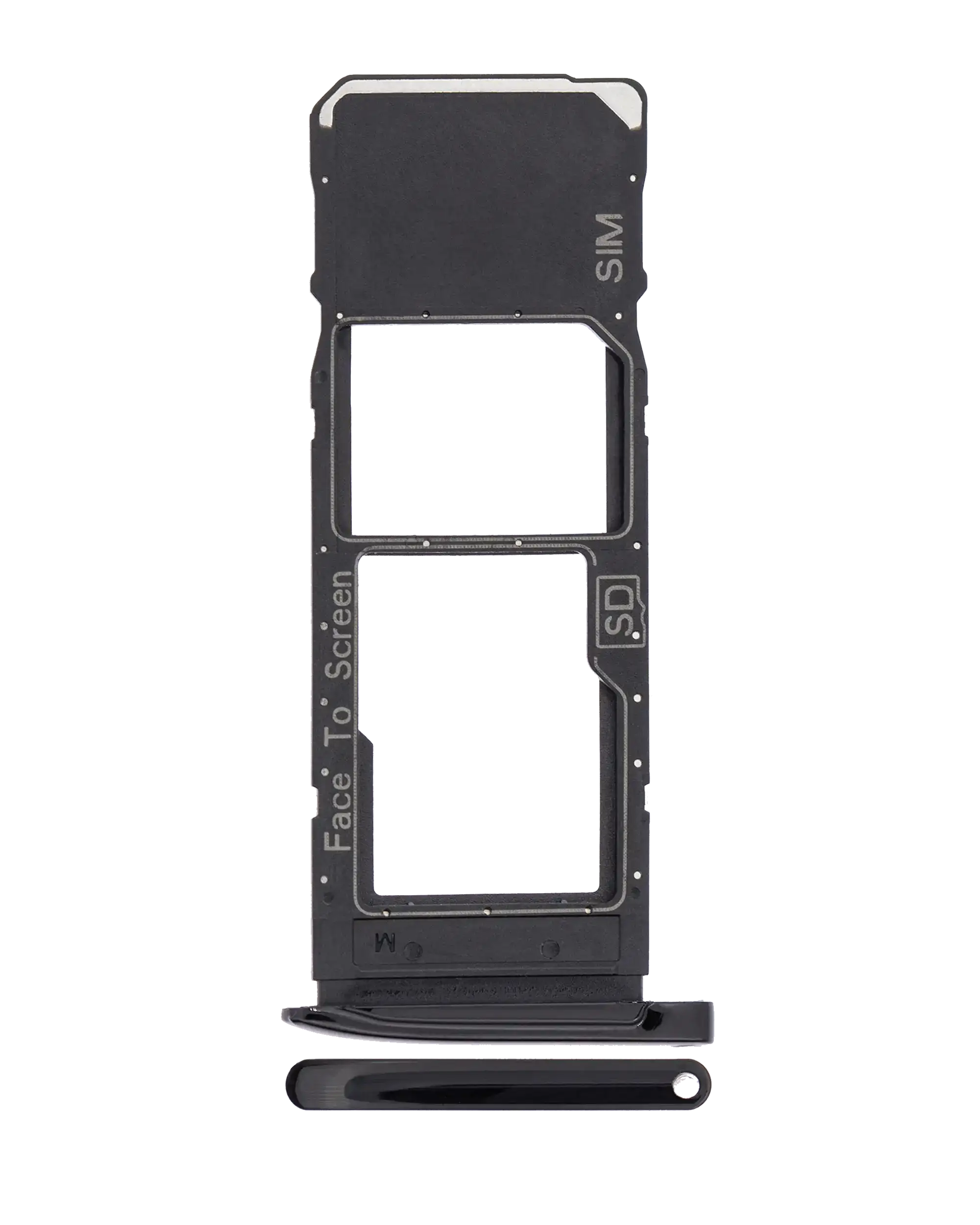Single Sim Card Tray Compatible For Motorola Moto G7 (Xt1962 / 2019) / G7 Plus (Xt1965-2 / 2019) (Black)