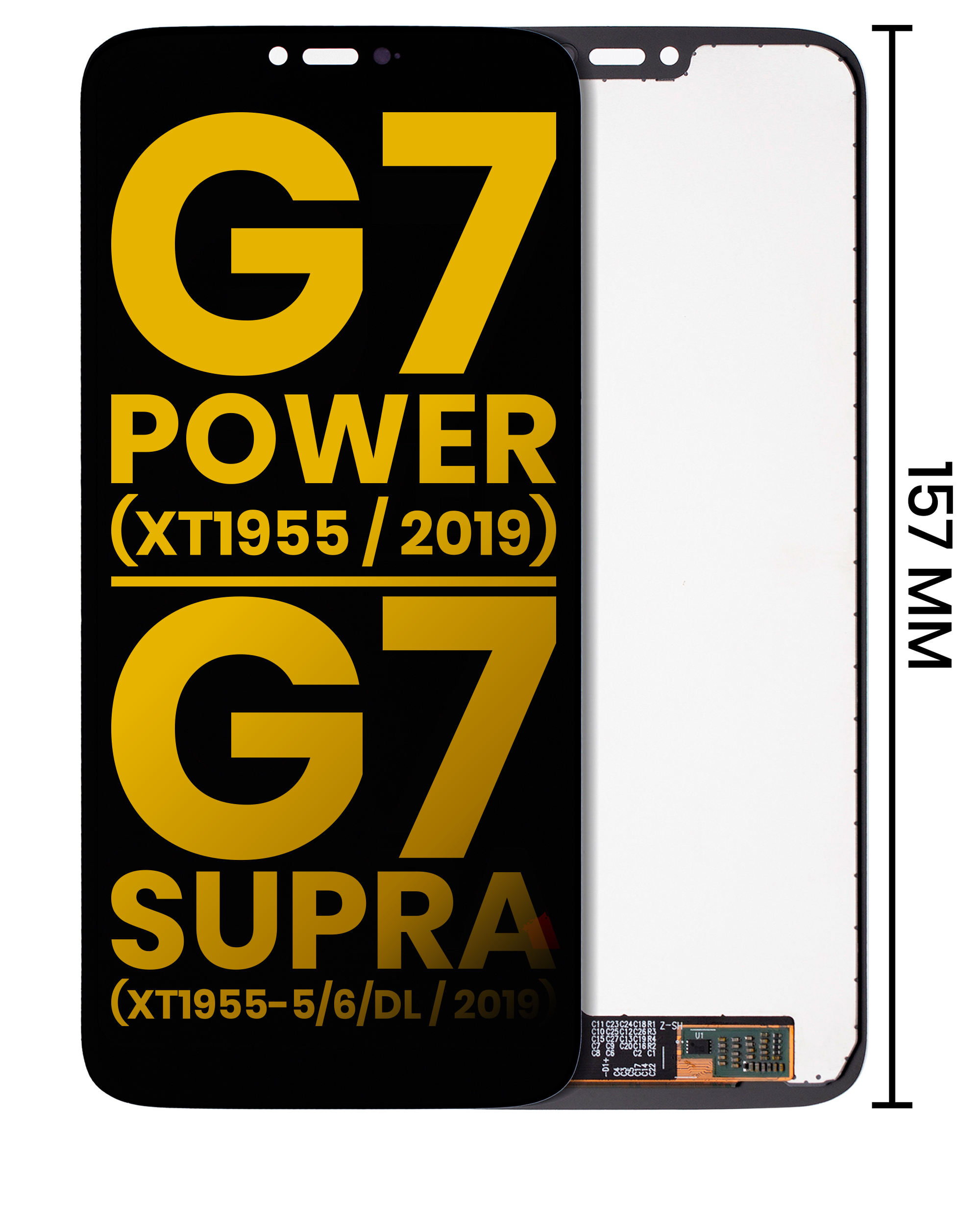 Lcd Screen Assembly For Motorola Moto G7 Power / G7 Supra (2019, Us Version, 157Mm, Refurbished, All Colors)