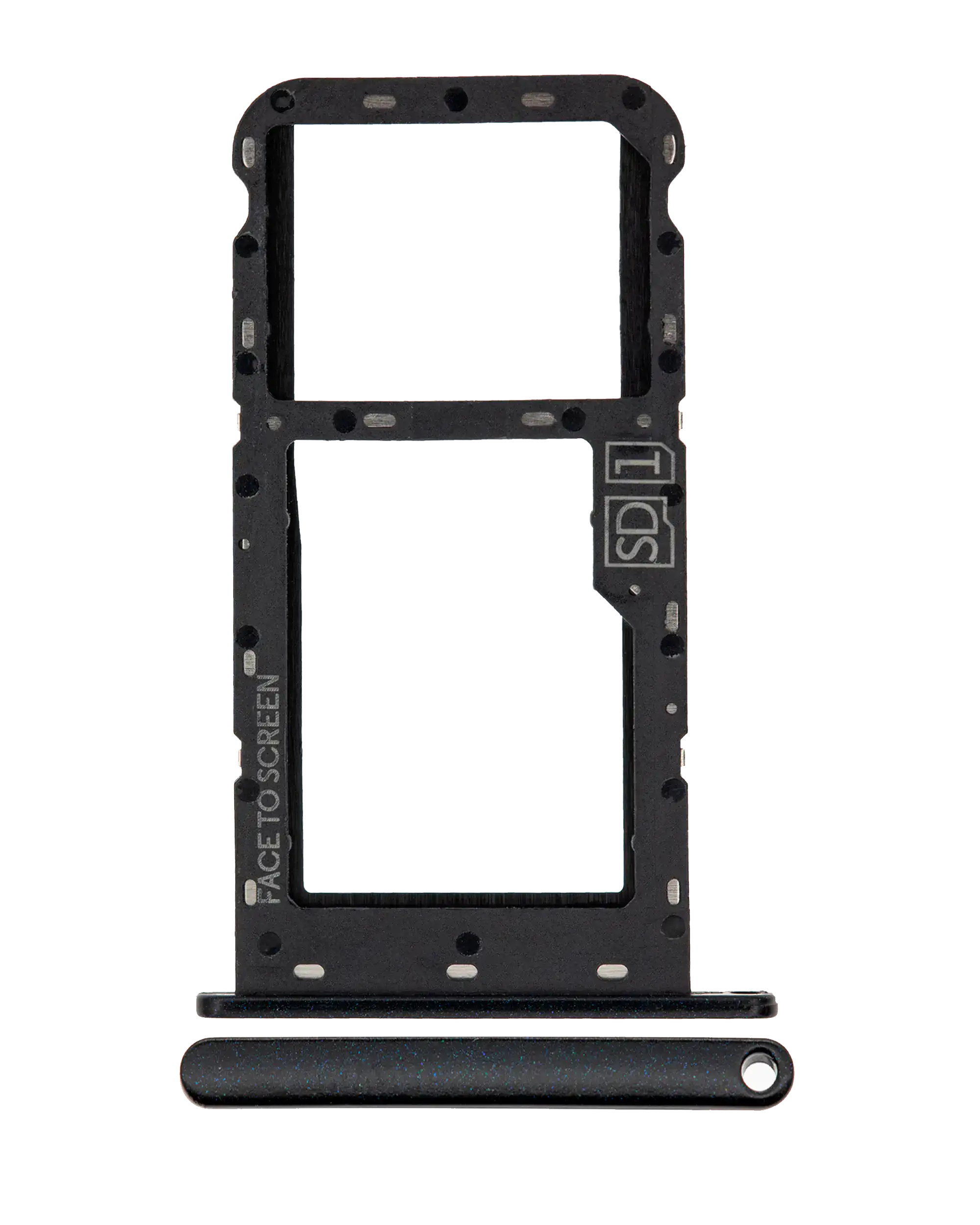 Single Sim Card Tray Compatible For Motorola Moto G7 Play (Xt1952 / 2019) (Black) (Us Version)