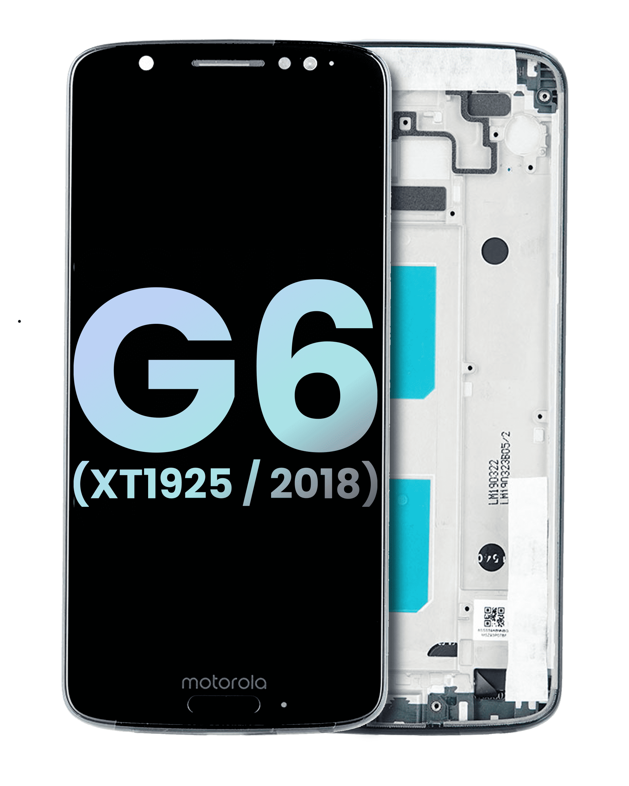 Lcd Assembly With Frame Compatible For Motorola Moto G6 (Xt1925 / 2018) (Official - Not Aftermarket) (Deep Indigo)